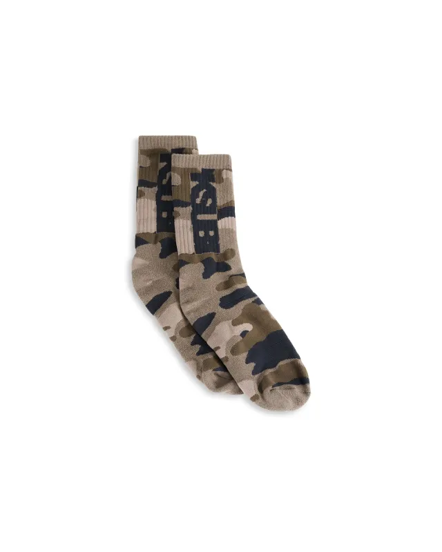 SIGN OF THE TIMES SOCK CAMO sold by Ksubi