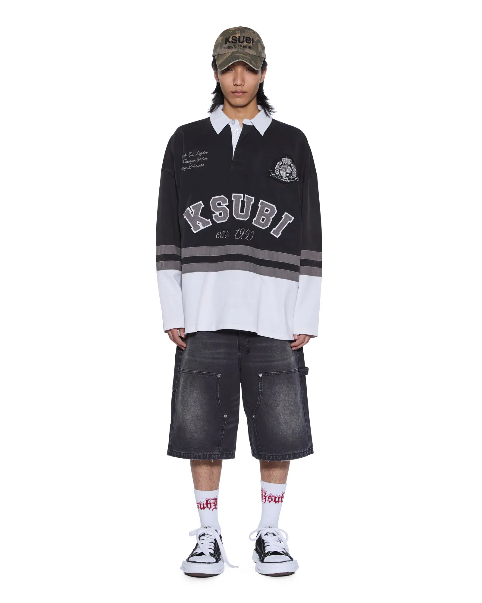 DUKE RUGBY LS JERSEY BLACK sold by Ksubi product image thumbnail 2