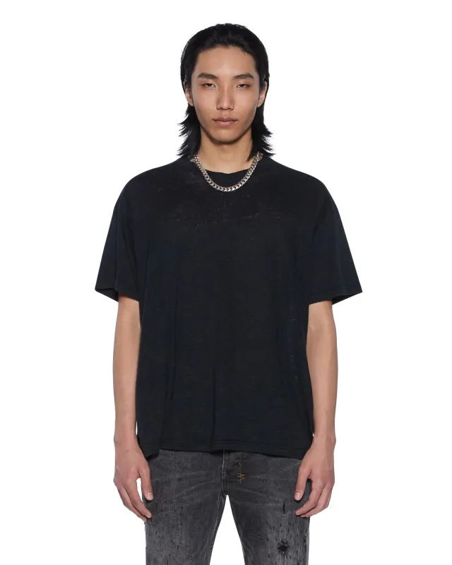 SID LINEN SS TEE JET BLACK made by Ksubi