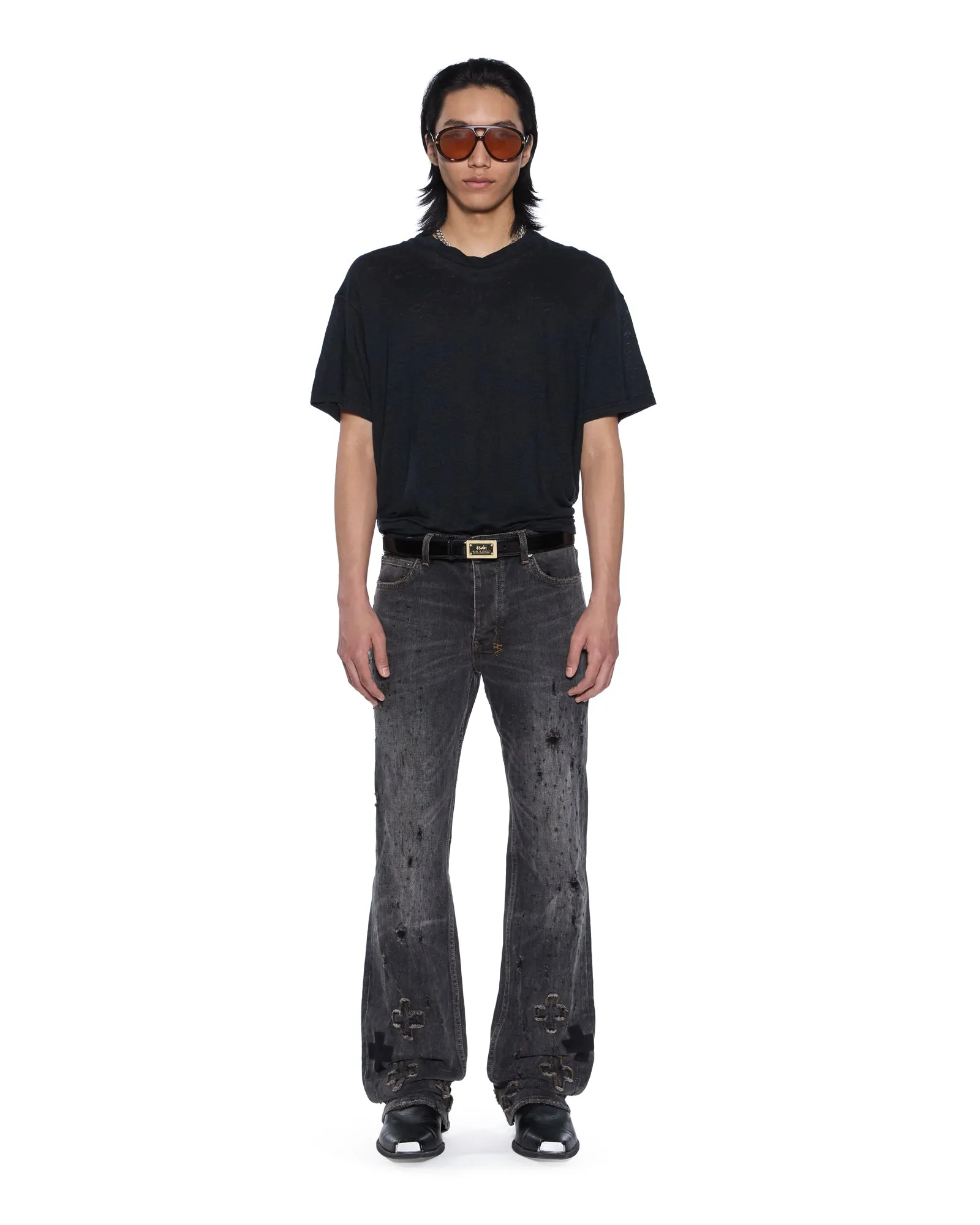 SID LINEN SS TEE JET BLACK sold by Ksubi product image thumbnail 2