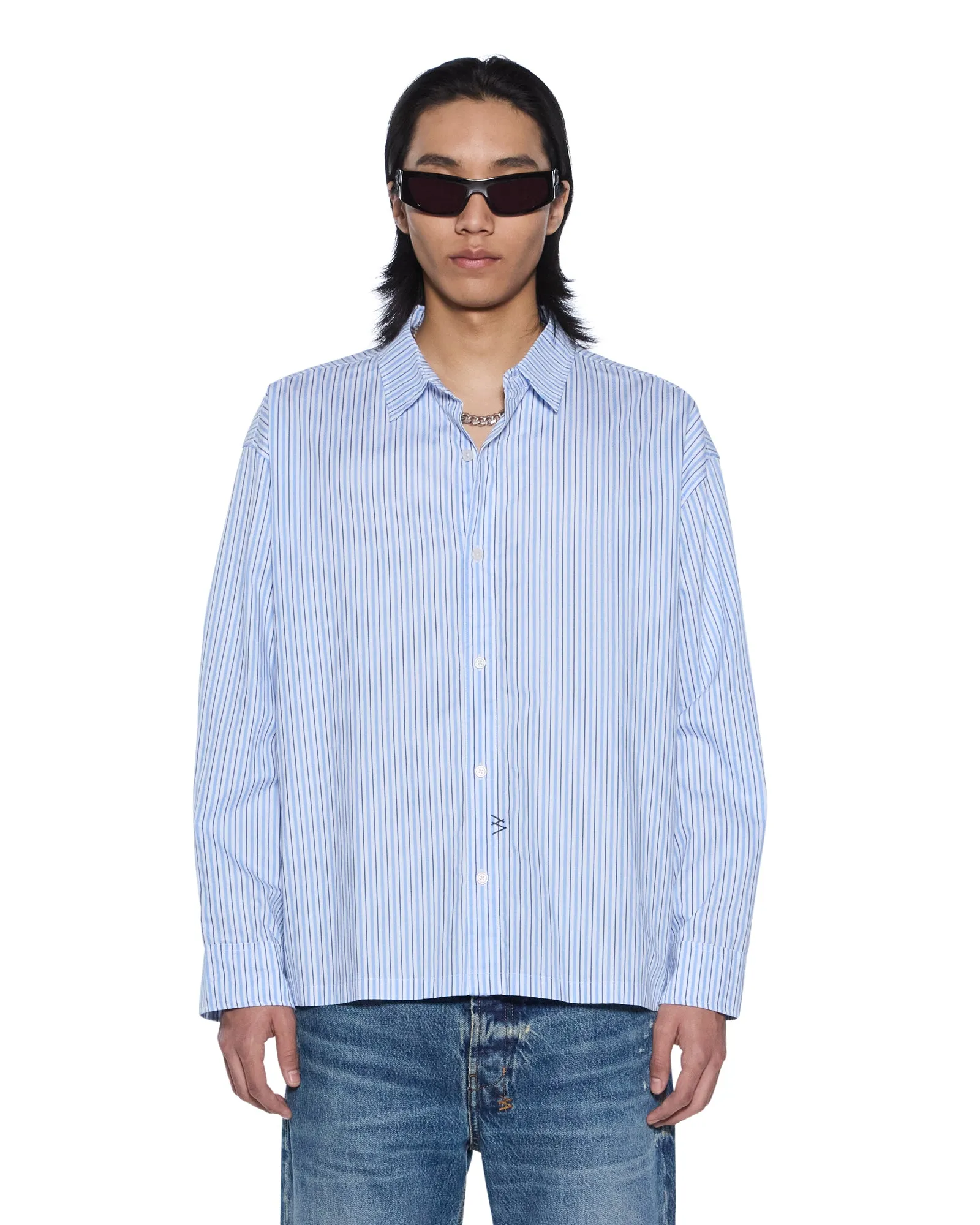LANLEY LS SHIRT OCEAN STRIPE sold by Ksubi product image thumbnail 2