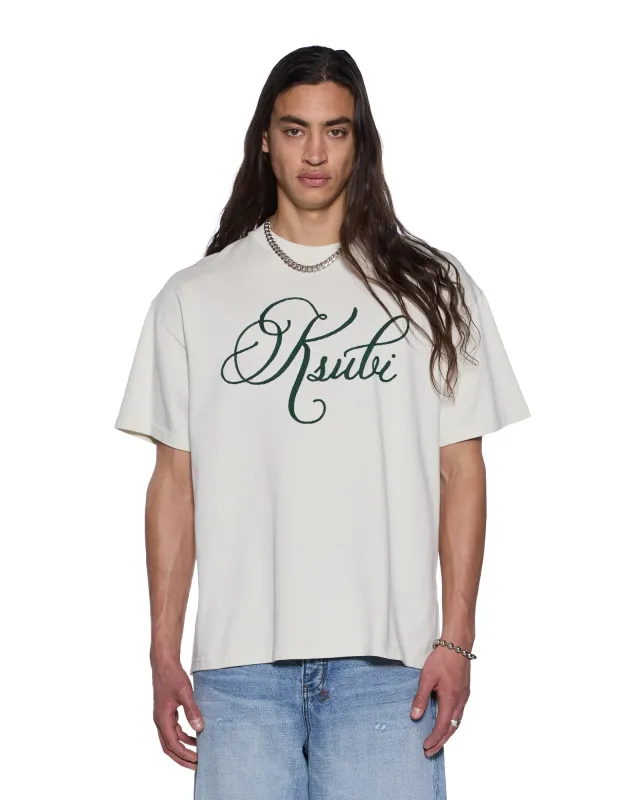 PRESTIGE BIGGIE SS TEE ANTIQUE WHITE sold by Ksubi