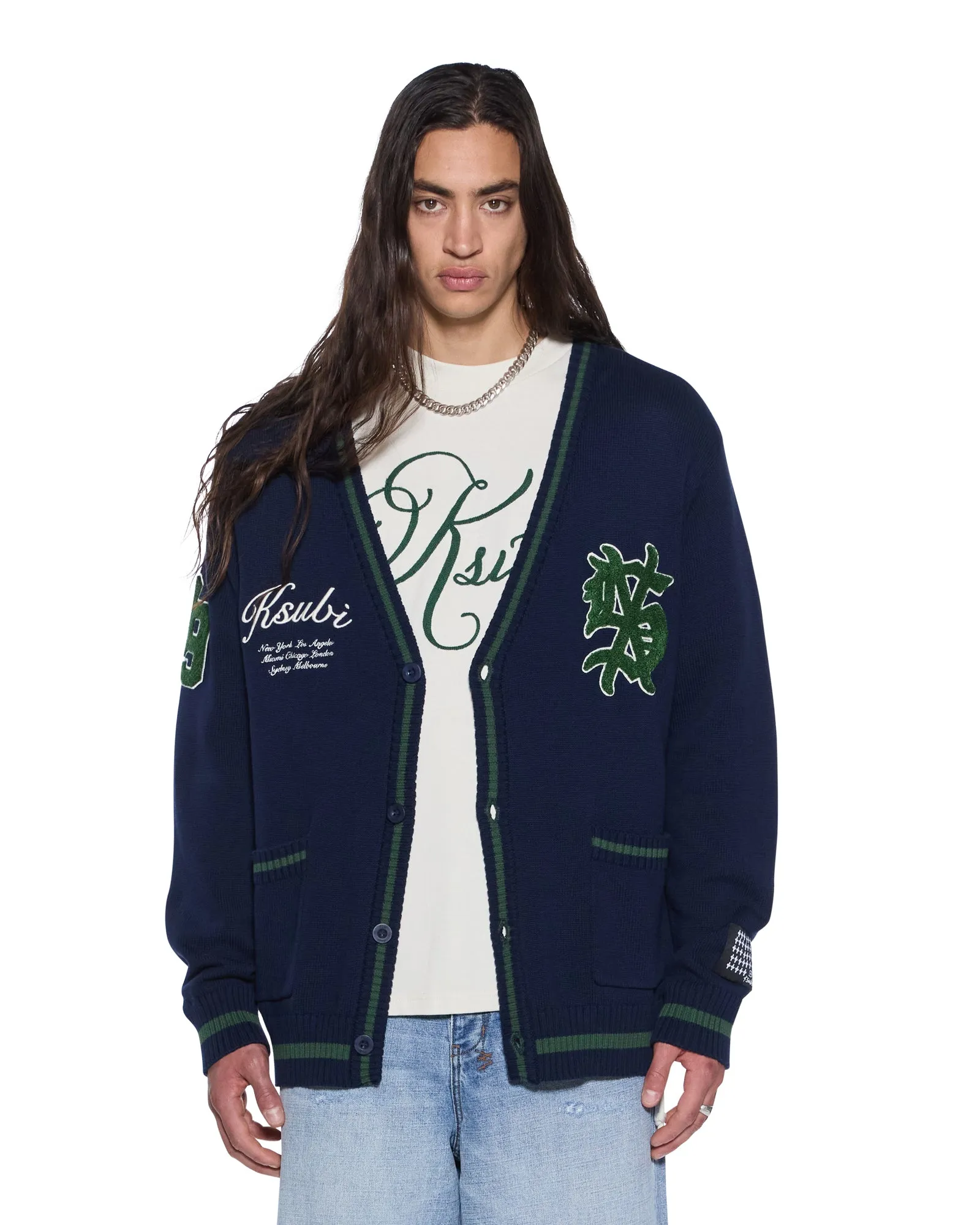 PLAYOFF CARDIGAN MIDNIGHT sold by Ksubi product image thumbnail 3