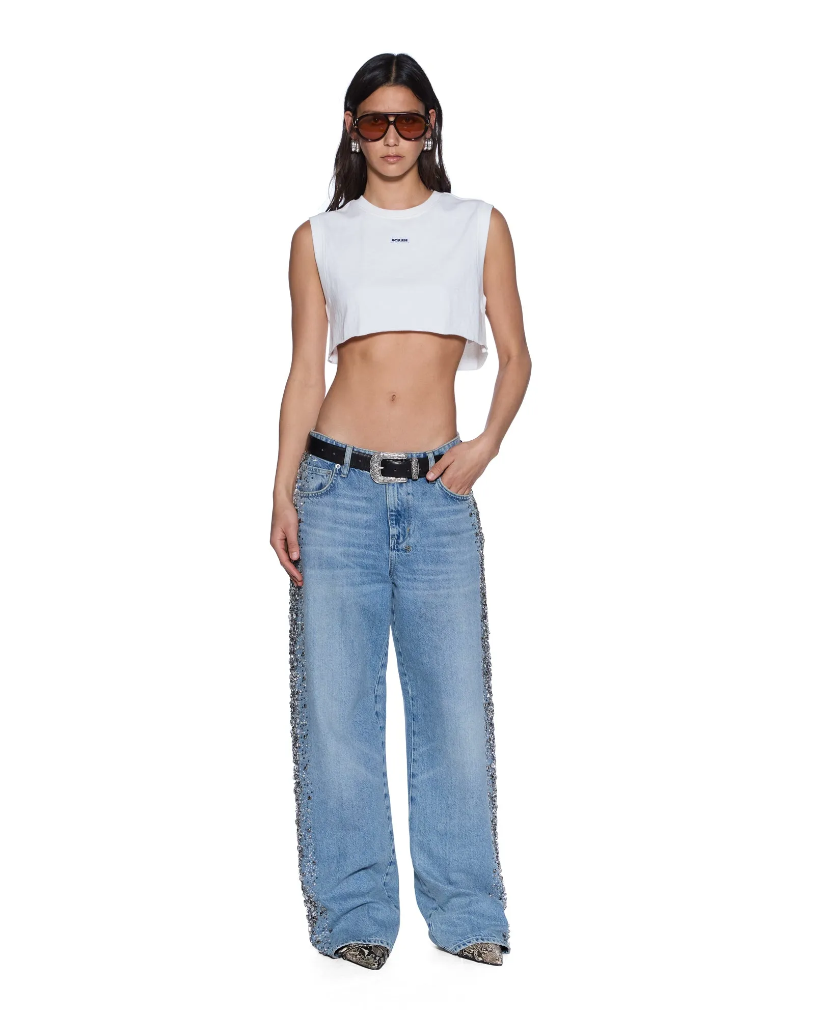 LABELS CROP TANK WHITE sold by Ksubi product image thumbnail 2