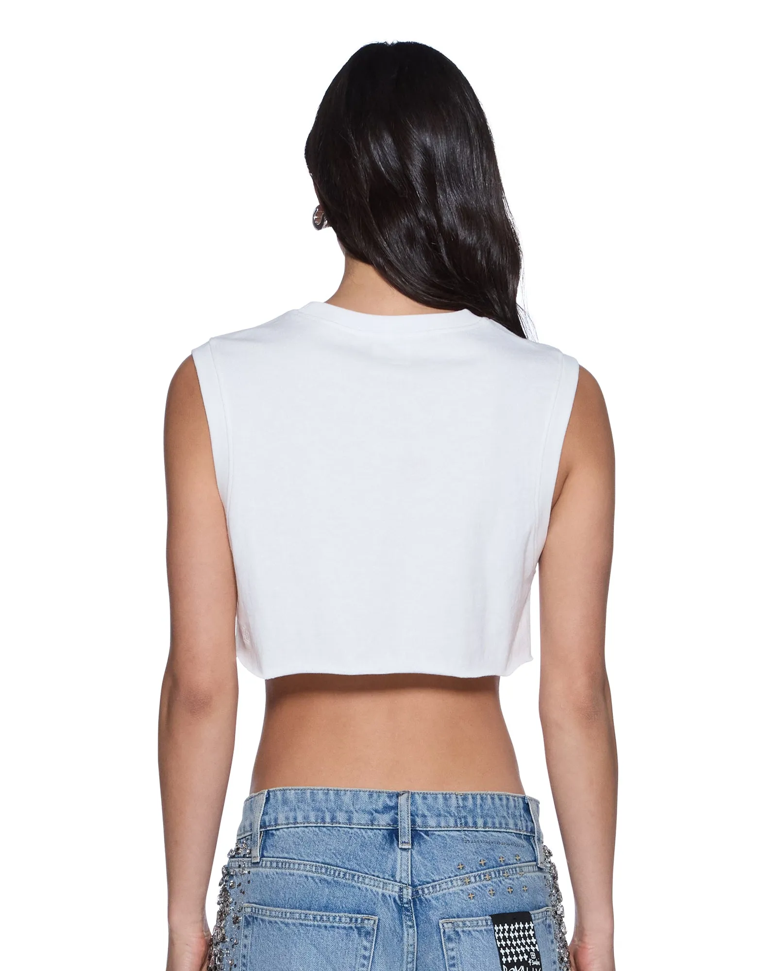 LABELS CROP TANK WHITE sold by Ksubi product image thumbnail 4