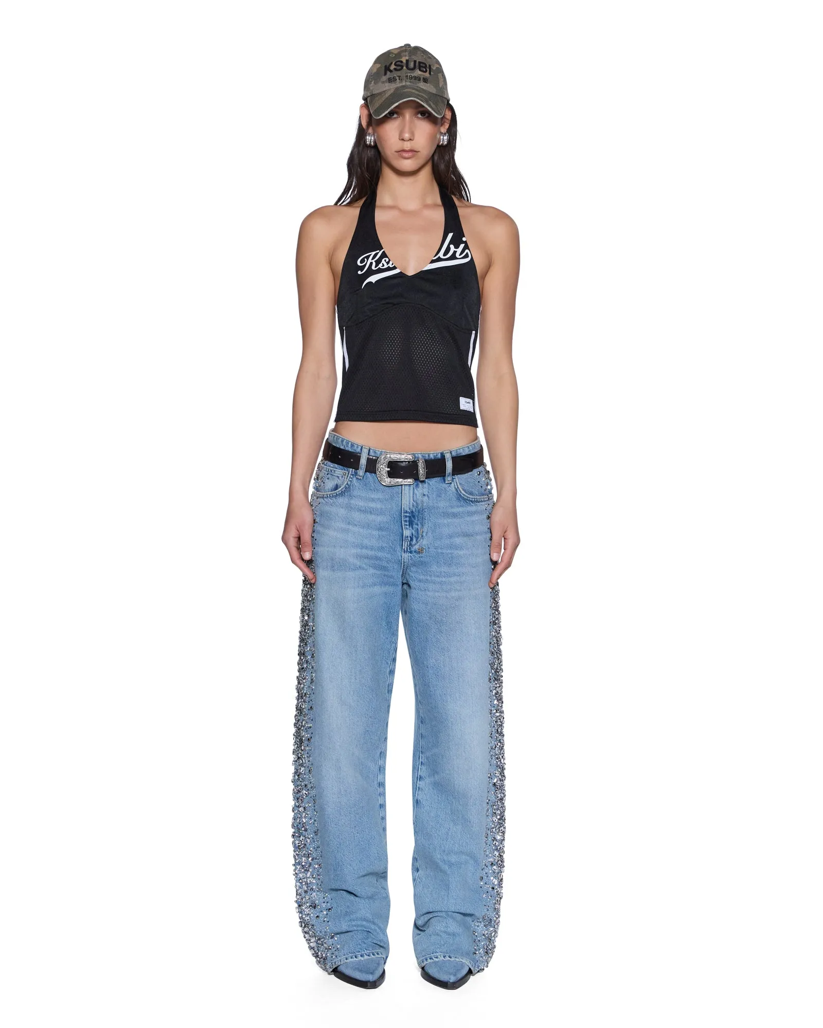 PLAYOFF HALTER JERSEY BLACK sold by Ksubi product image thumbnail 2