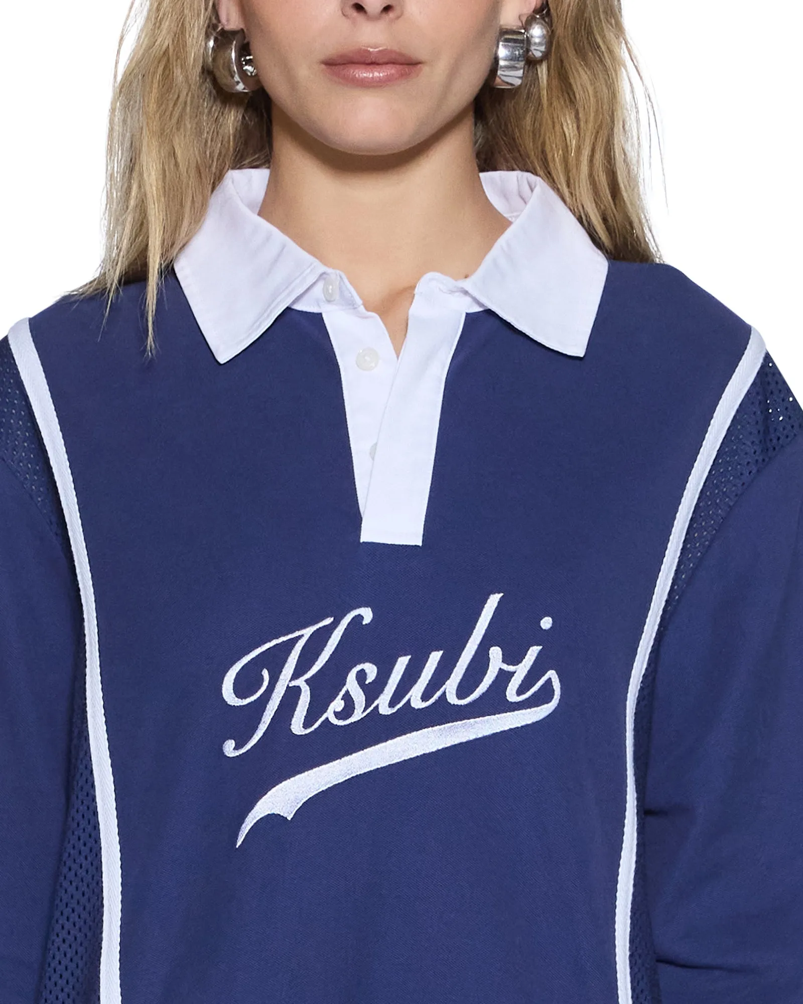 PLAYOFF LS POLO JERSEY NAVY sold by Ksubi product image thumbnail 3