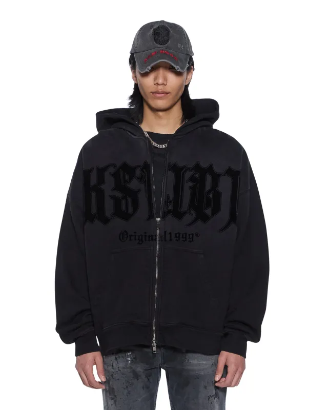 KSTUDIO EKCESS HOODIE BLACK FADE sold by Ksubi