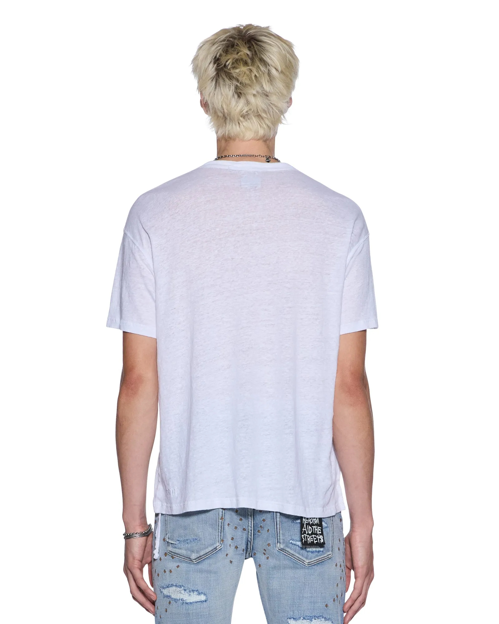 SID LINEN SS TEE WHITE sold by Ksubi product image thumbnail 3