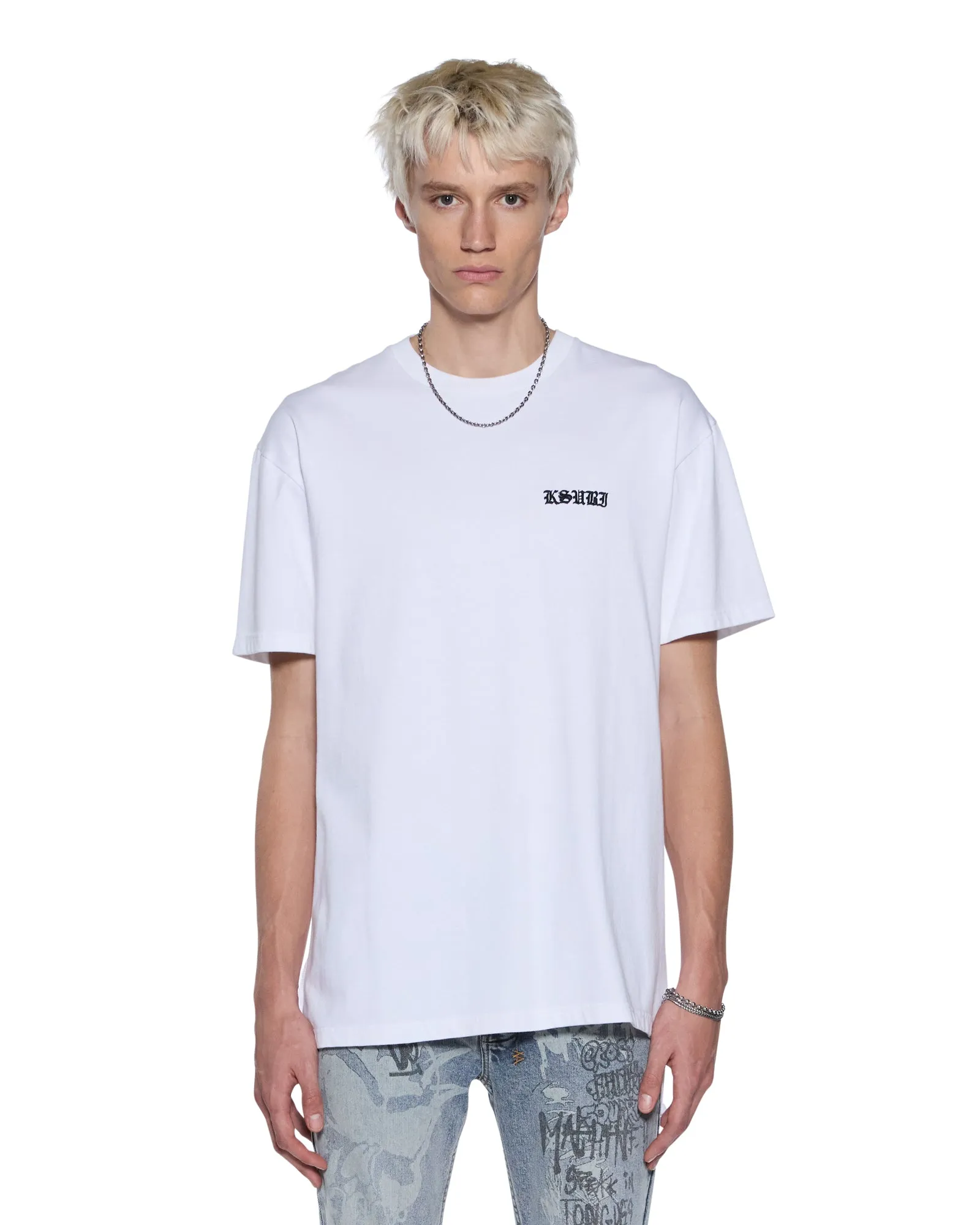HAUNTED BIGGIE SS TEE WHITE sold by Ksubi product image thumbnail 3