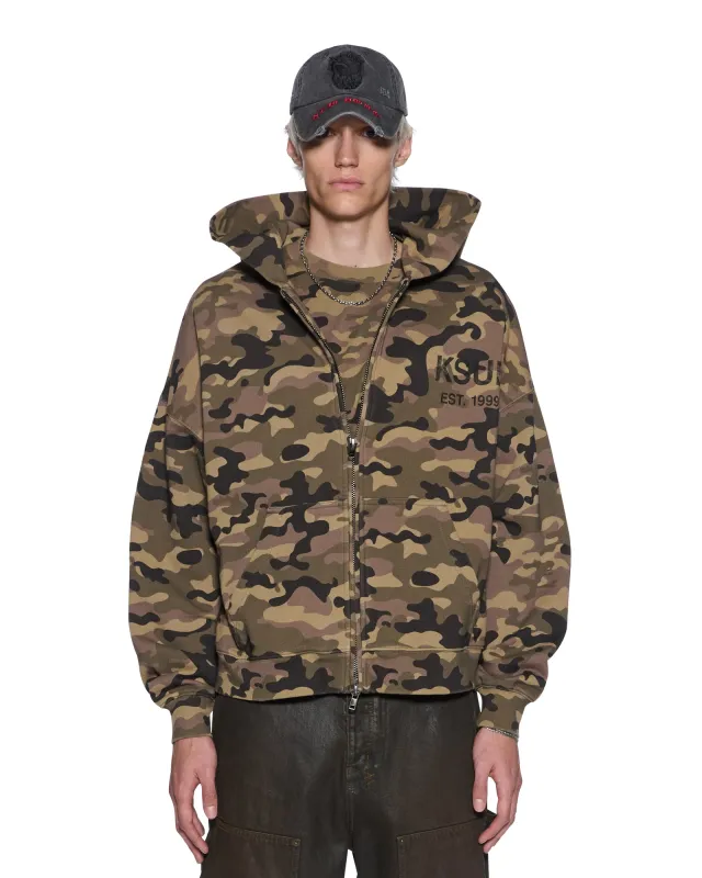 ZIP THRU HALEN HOODIE CAMO made by Ksubi
