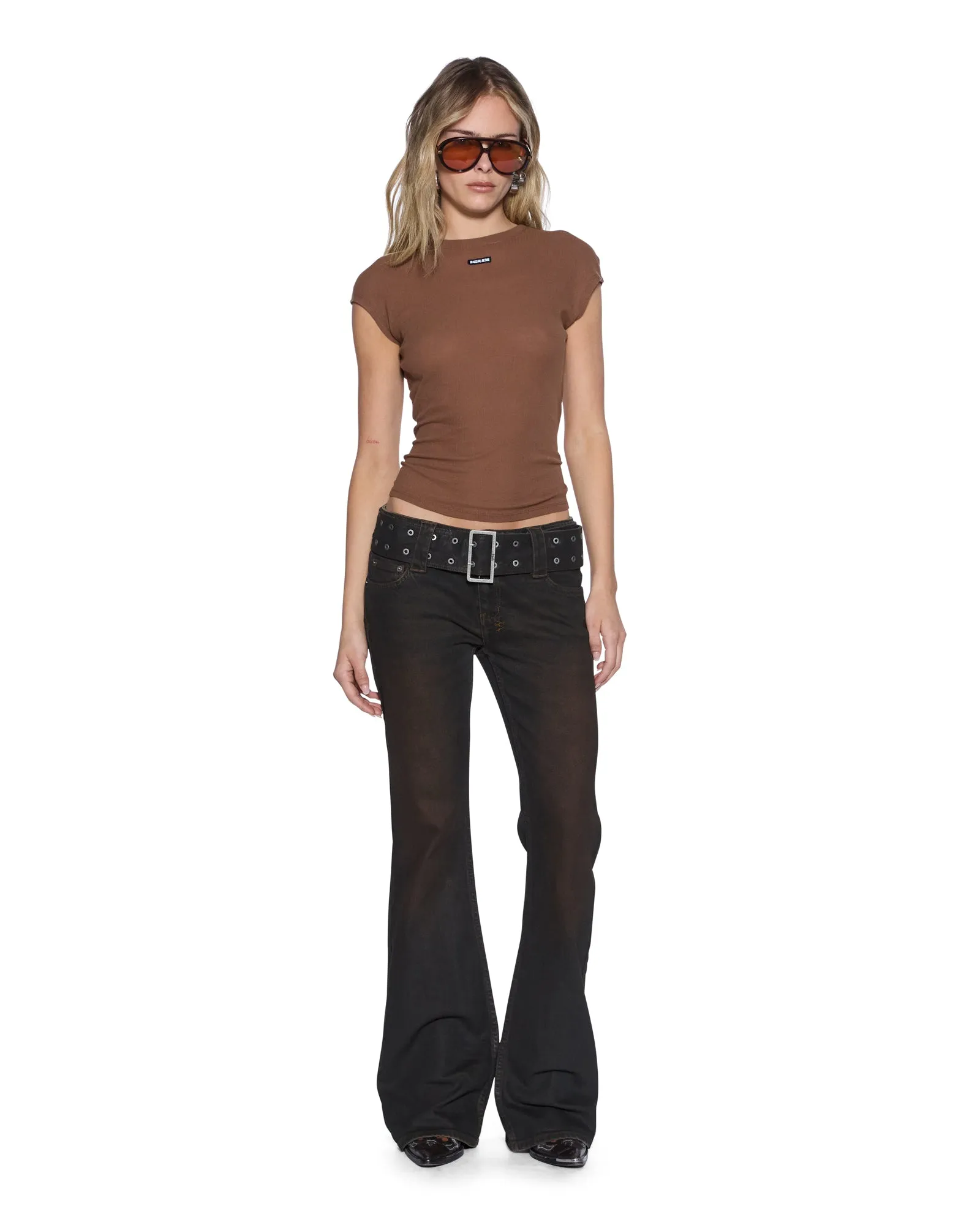 STAPLE SS TEE CHOCOLATE SHEER sold by Ksubi product image thumbnail 2