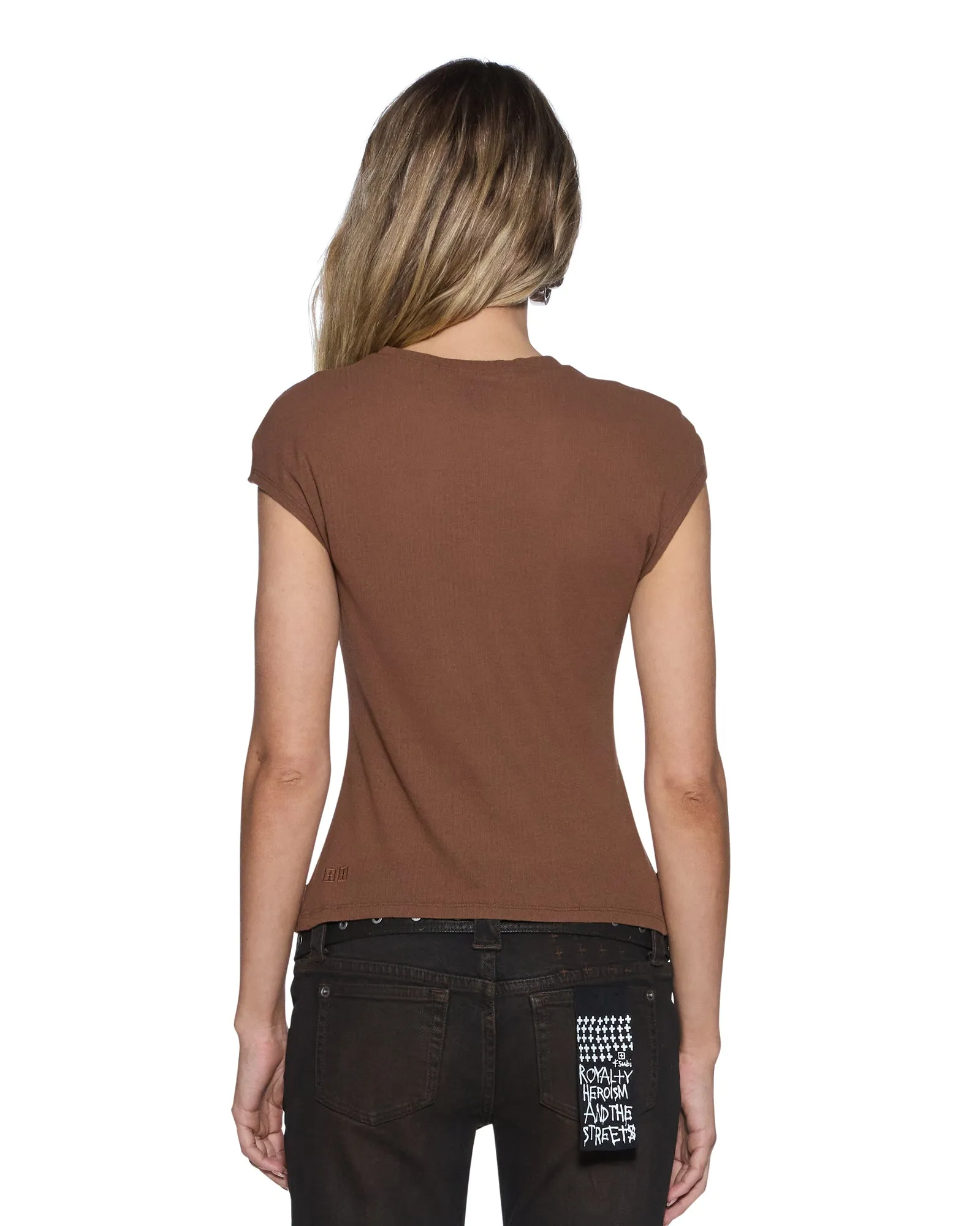 STAPLE SS TEE CHOCOLATE SHEER sold by Ksubi product image thumbnail 3