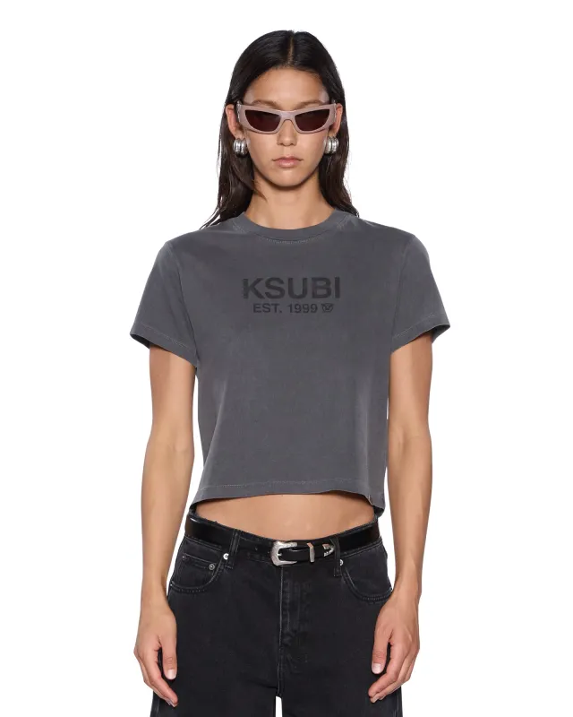 SHRUNKEN SS TEE CHARCOAL sold by Ksubi
