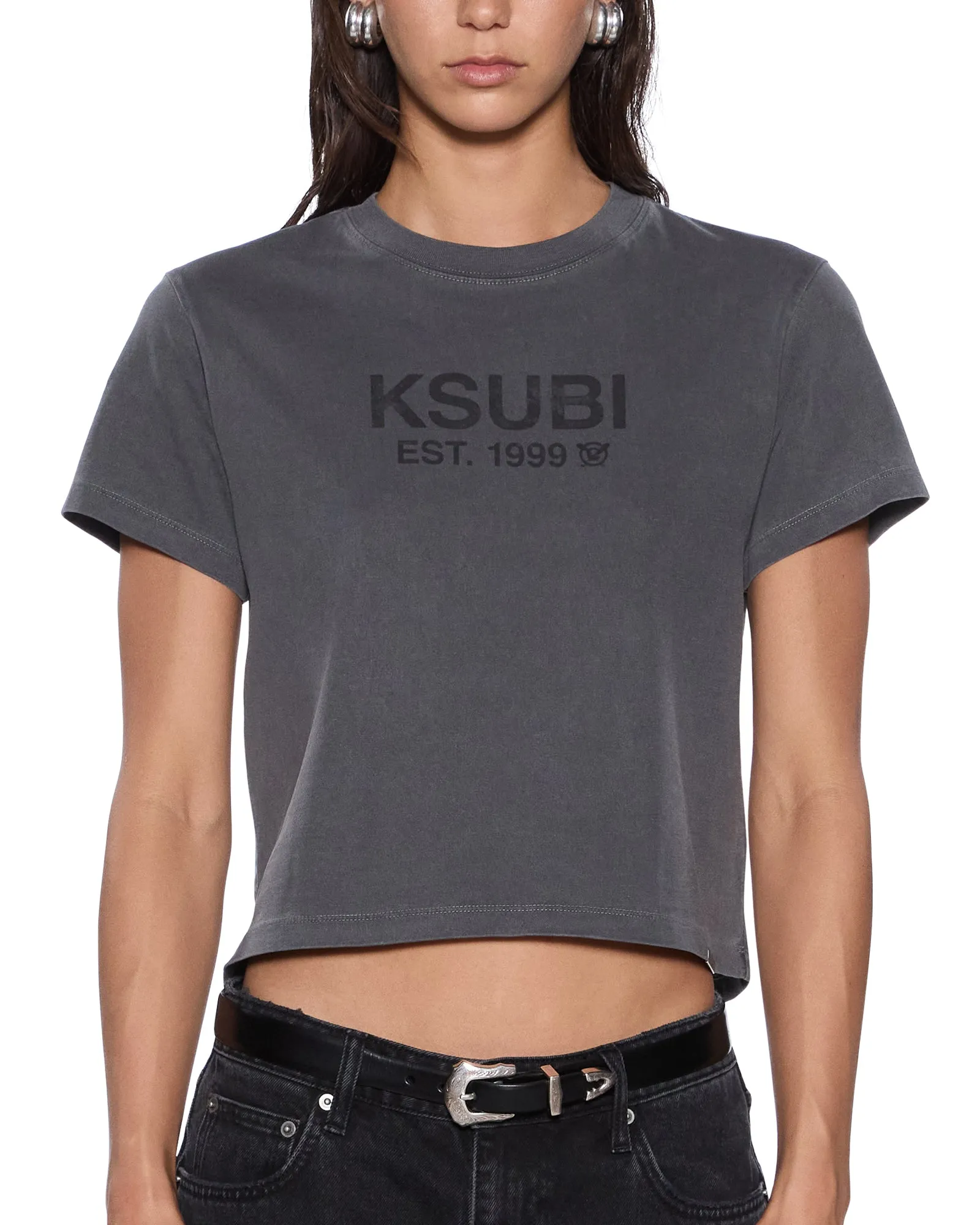 SHRUNKEN SS TEE CHARCOAL sold by Ksubi product image thumbnail 3