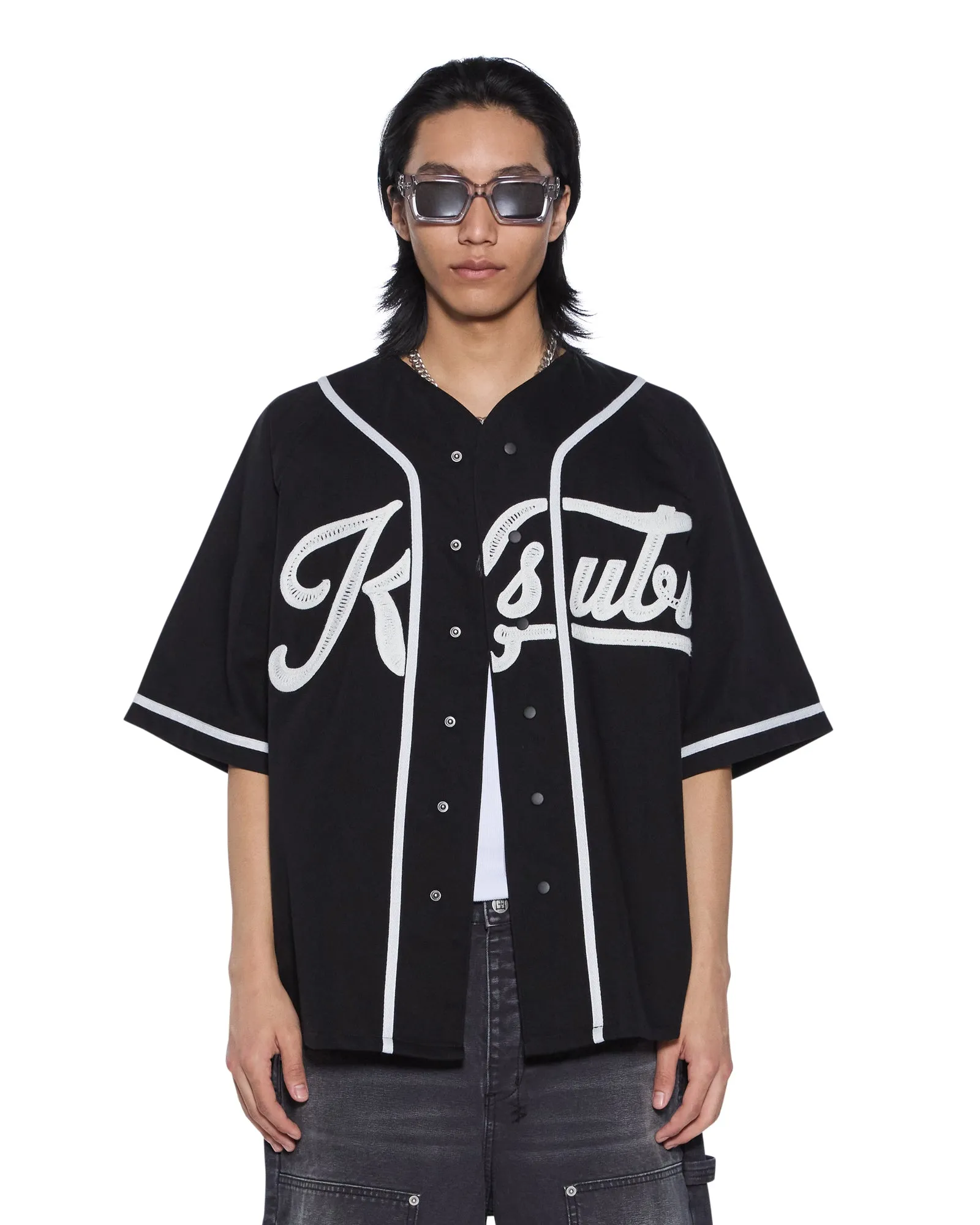OUTFIELD SS JERSEY BLACK sold by Ksubi
