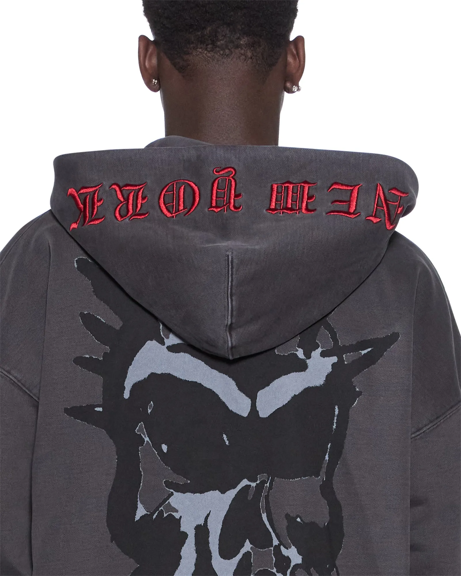 GRAFF EKCESS ZIP THRU HOODIE FADED BLACK sold by Ksubi product image thumbnail 4