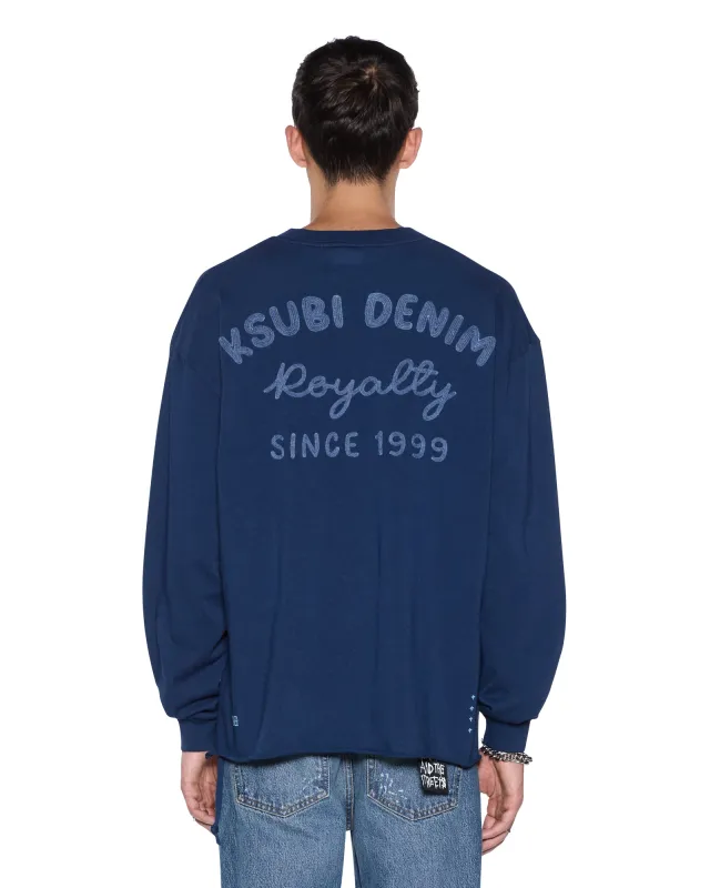 MEKANIK EKCESS LS TEE NAVY sold by Ksubi