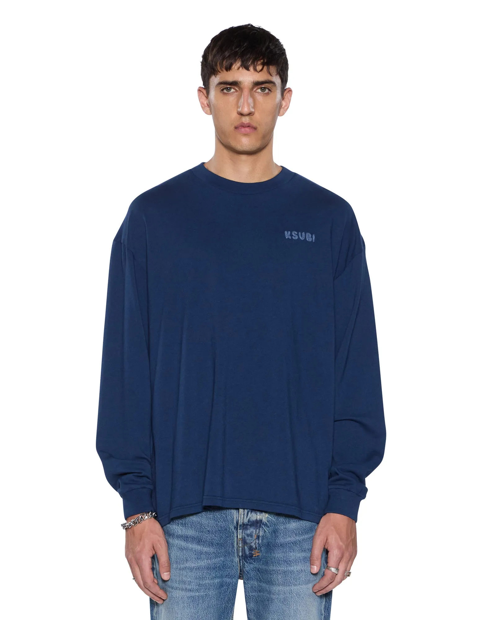 MEKANIK EKCESS LS TEE NAVY sold by Ksubi product image thumbnail 2