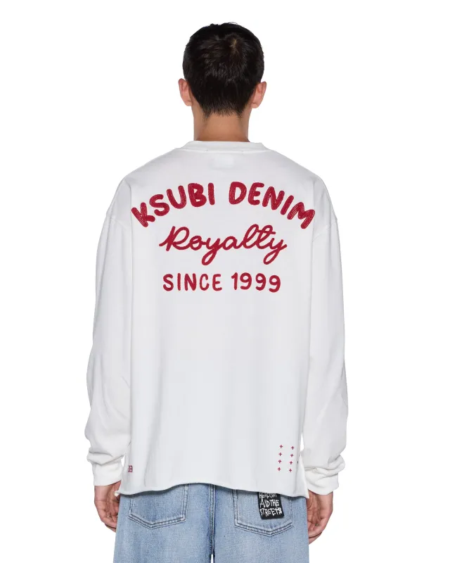 MEKANIK EKCESS LS TEE WHITE/RED sold by Ksubi