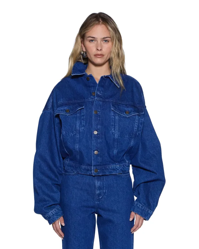 RELAX TRUCKER JACKET MARINE made by Ksubi