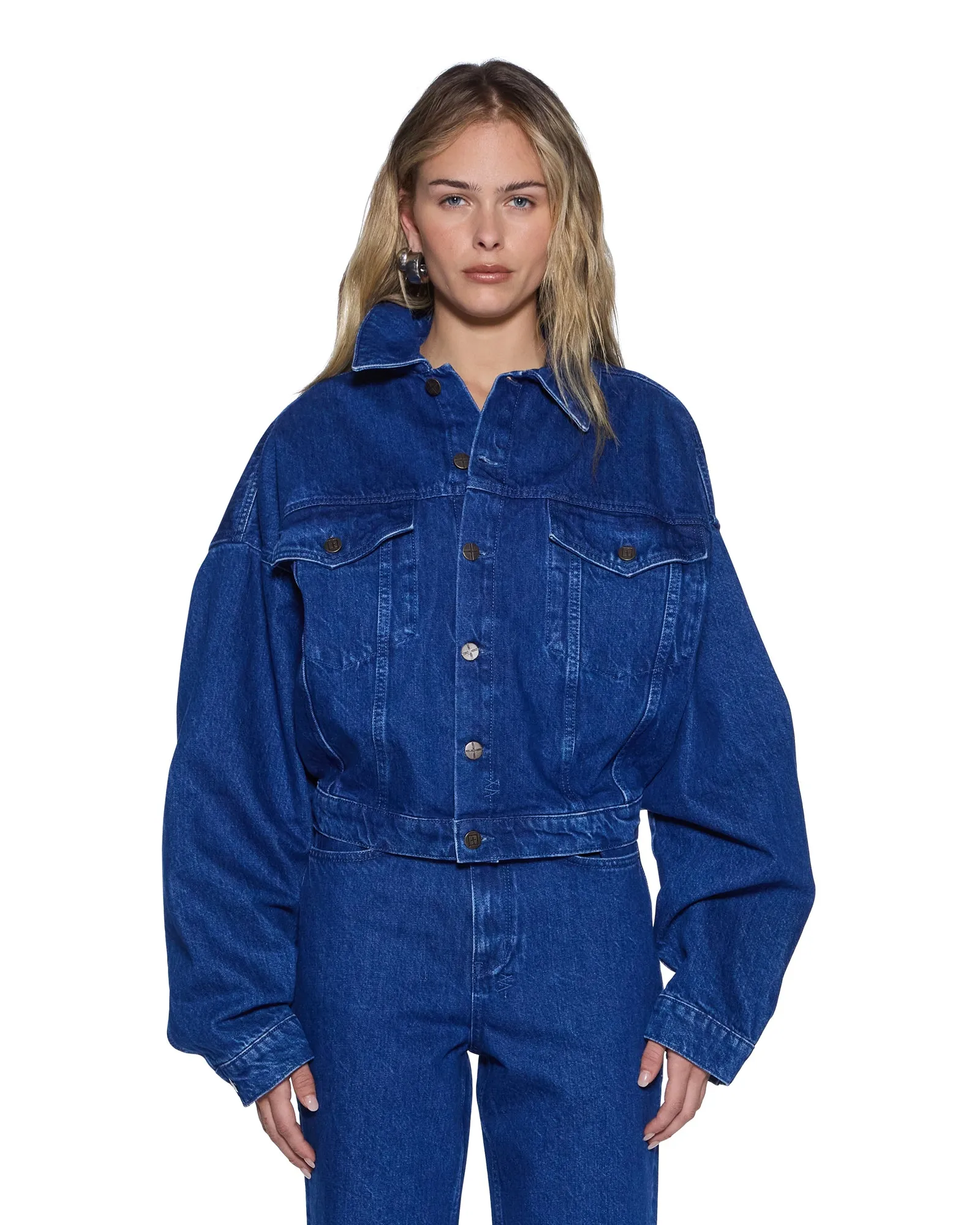 RELAX TRUCKER JACKET MARINE sold by Ksubi