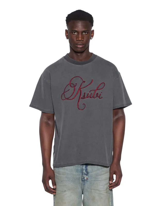 PRESTIGE EKCESS SS TEE CHARCOAL sold by Ksubi