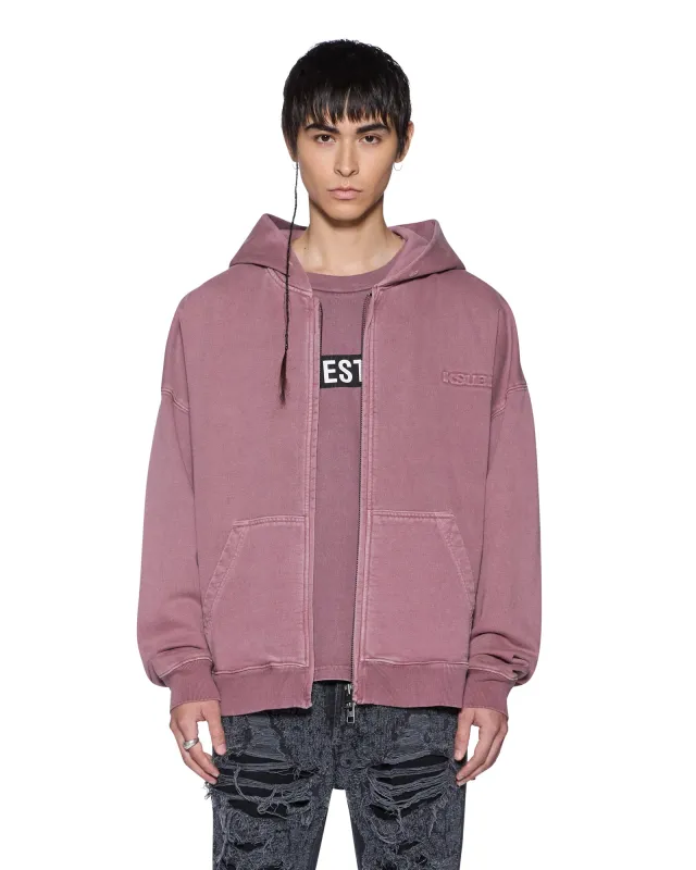 INTRUDER EKCESS ZIP HOOD PLUM made by Ksubi