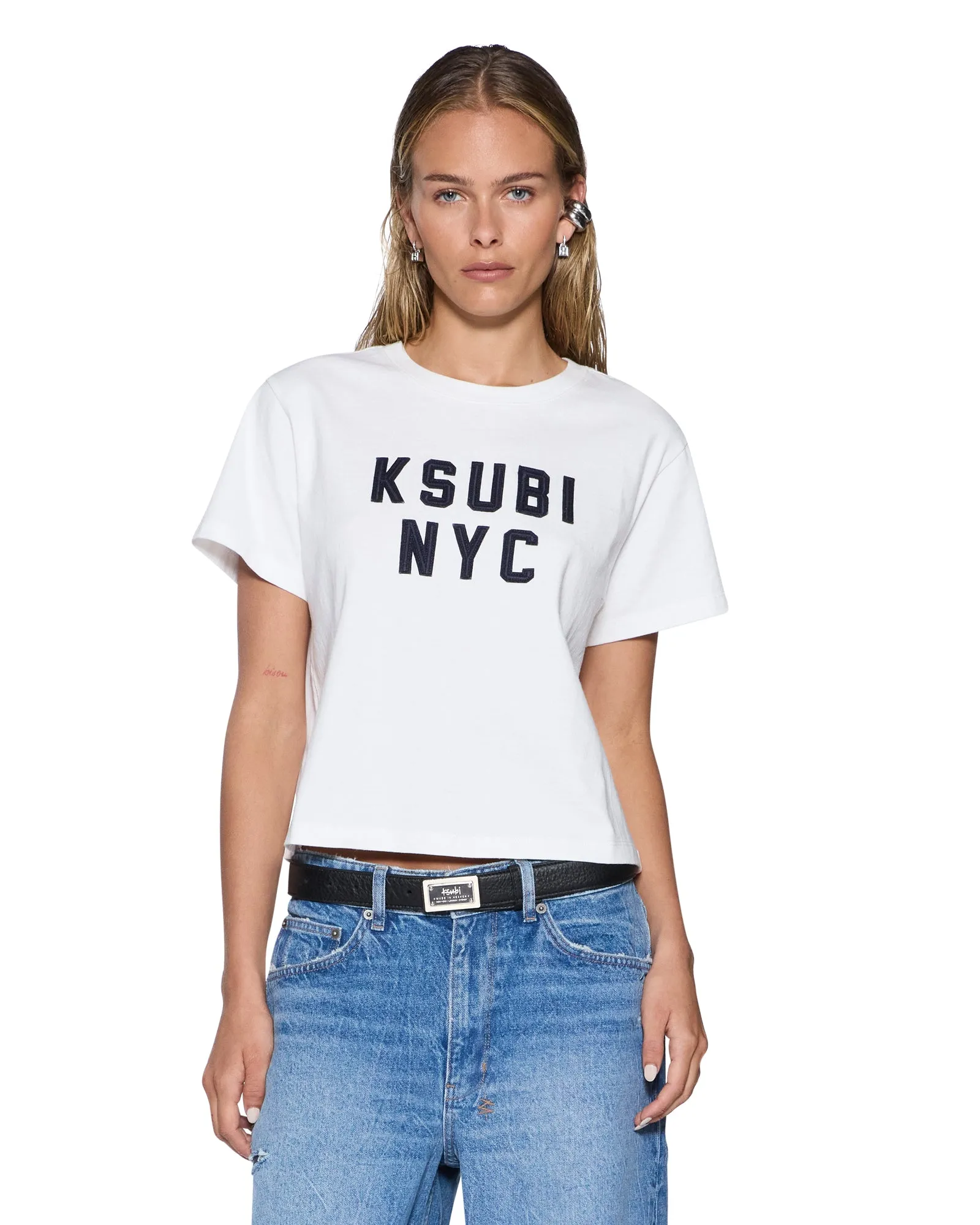 NYC SHRUNKEN SS TEE WHITE sold by Ksubi product image thumbnail 3