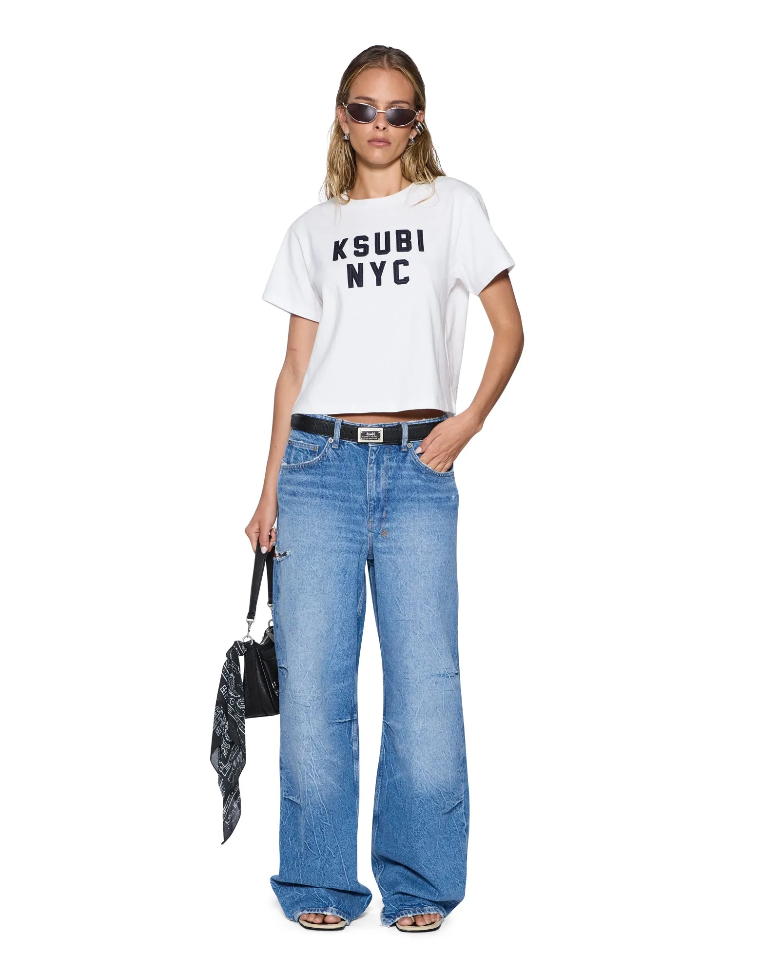 NYC SHRUNKEN SS TEE WHITE sold by Ksubi product image thumbnail 2