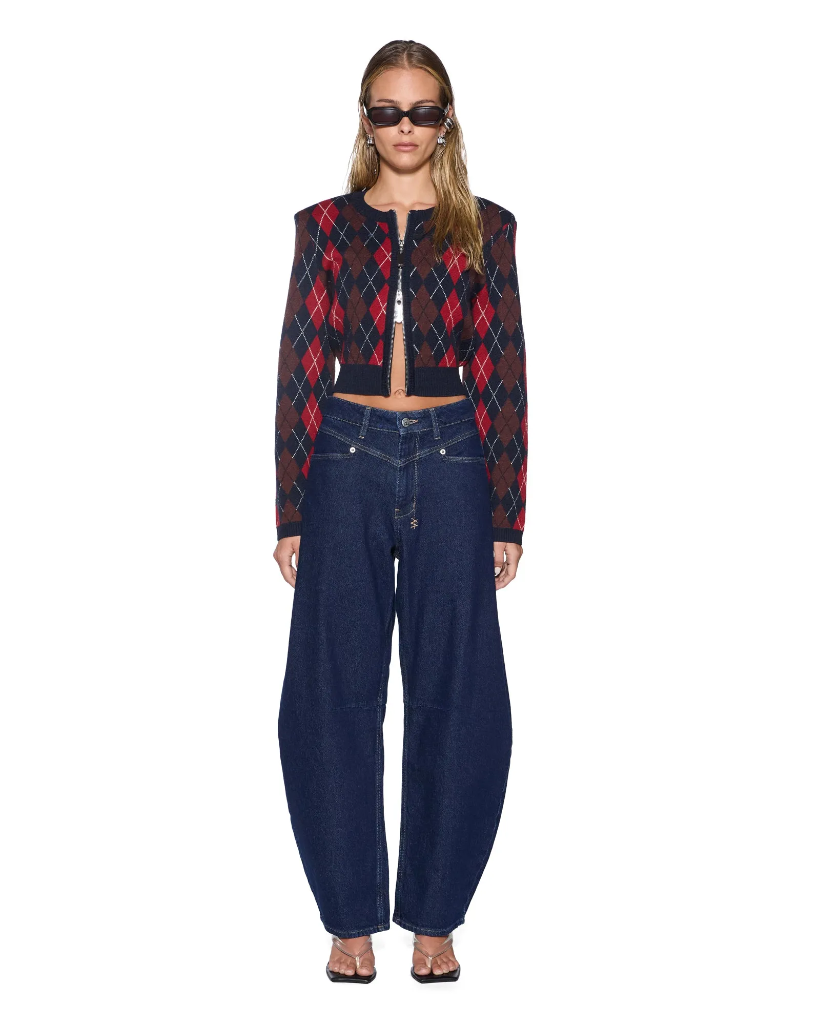 FABLE CARDI RED ARGYLE sold by Ksubi product image thumbnail 2