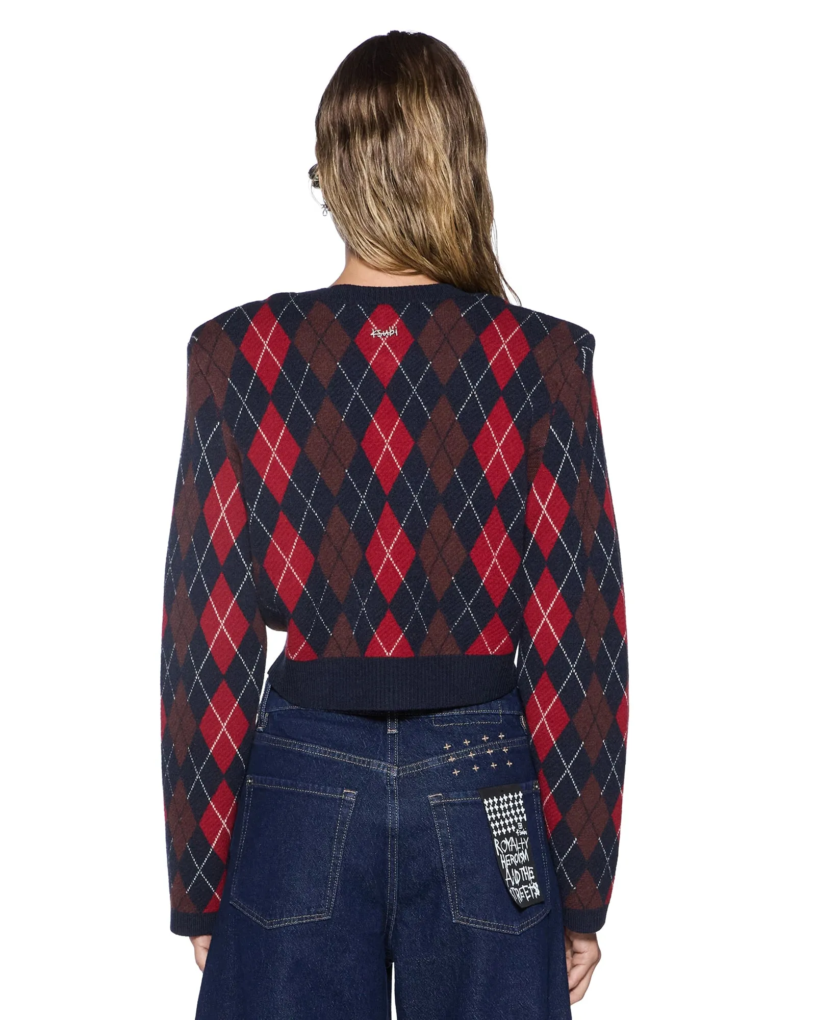 FABLE CARDI RED ARGYLE sold by Ksubi product image thumbnail 3