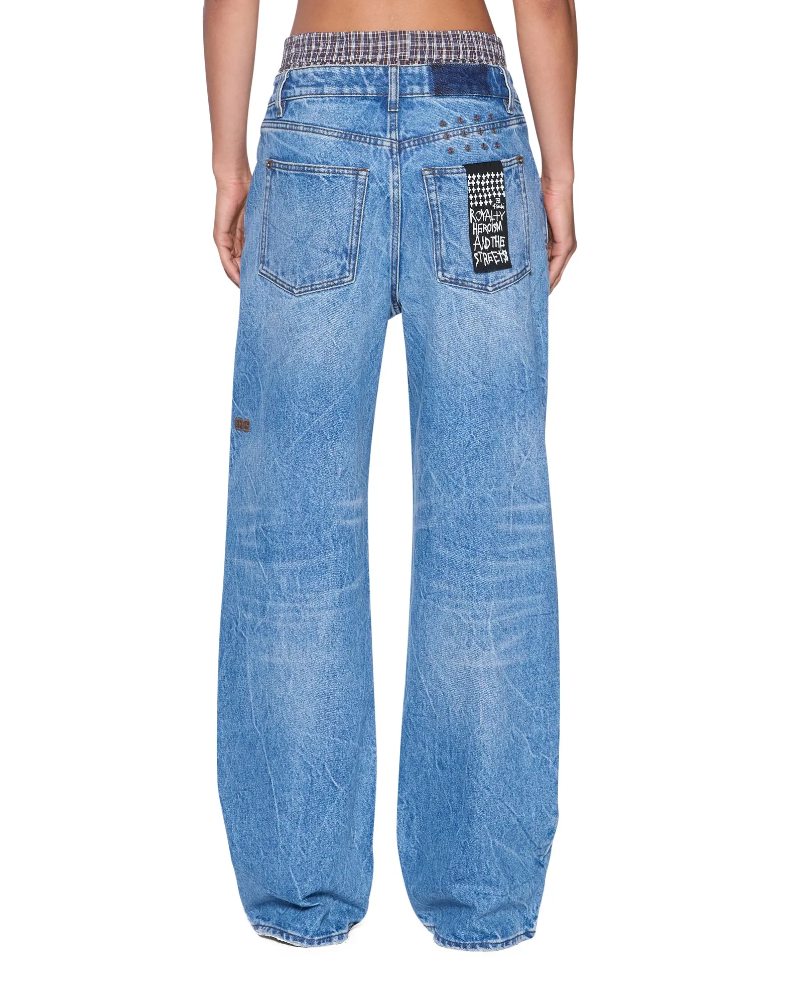 LOW RIDER JEAN LIBERTY BLUE PLAID sold by Ksubi product image thumbnail 4