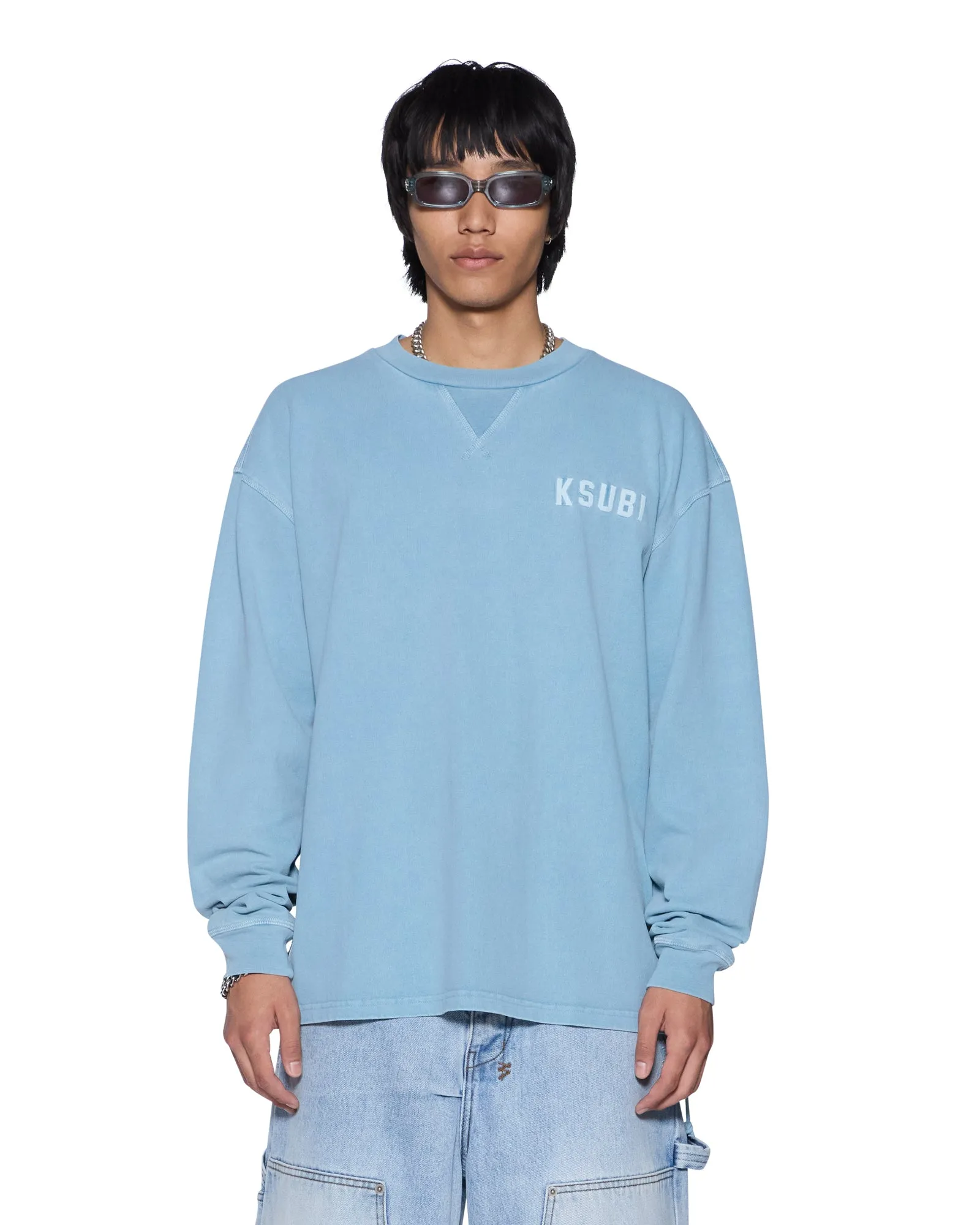 K-LOCK EKCESS LS TEE SUMMER BLUE sold by Ksubi product image thumbnail 2