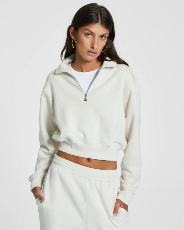 KOMA HALF ZIP CLASSIC ECRU made by Ksubi