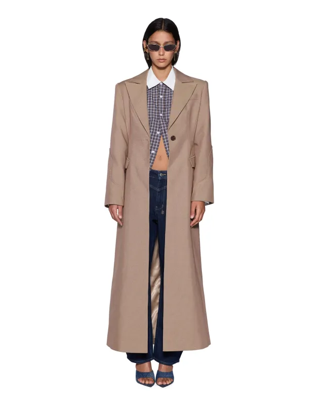 STANCE TAILORED COAT TAN made by Ksubi