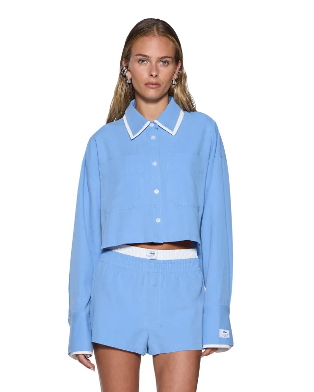 BALTER LS SHIRT BRIGHT BLUE/WHITE made by Ksubi