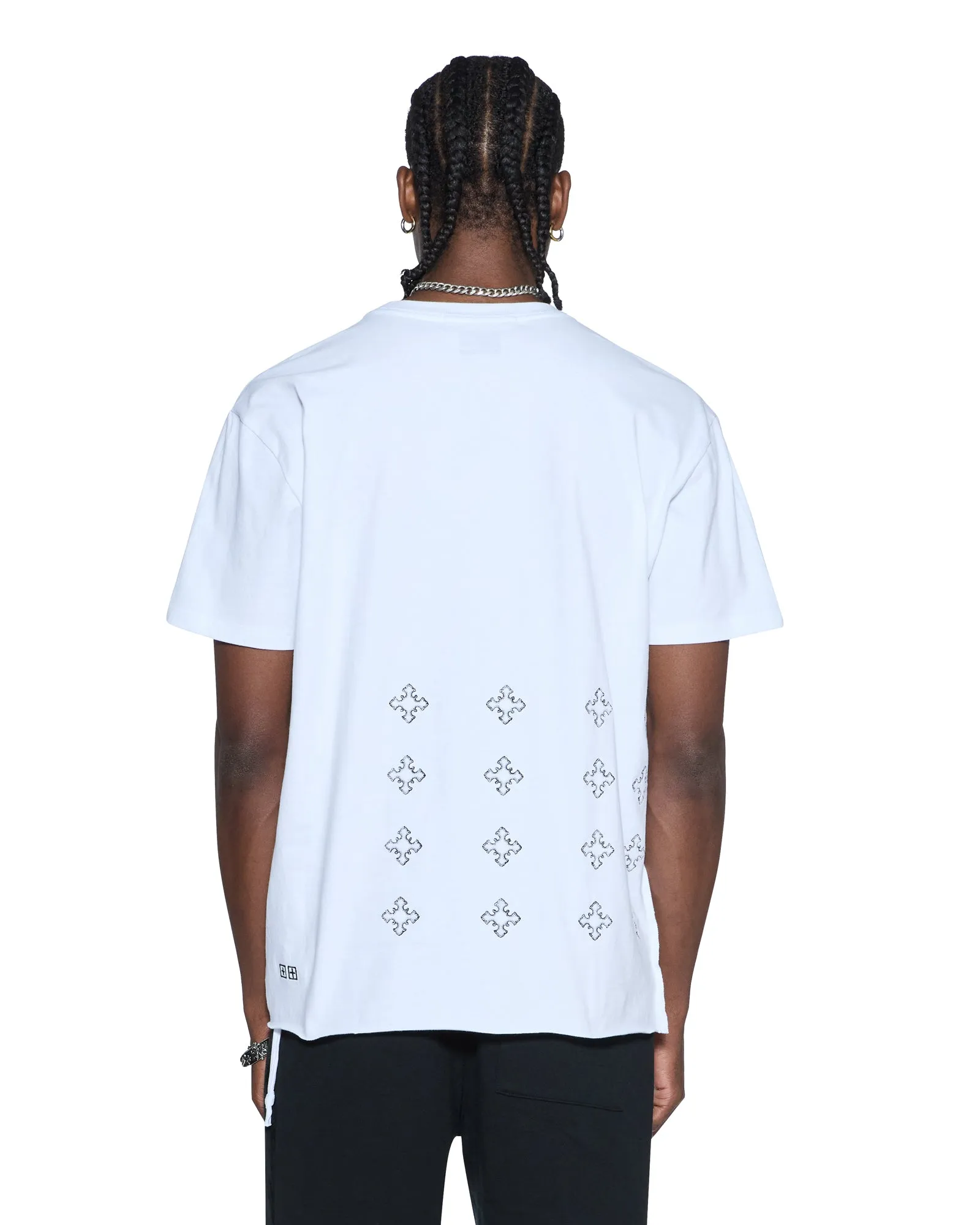 4X4 PAISE BIGGIE SS TEE WHITE BLACK sold by Ksubi
