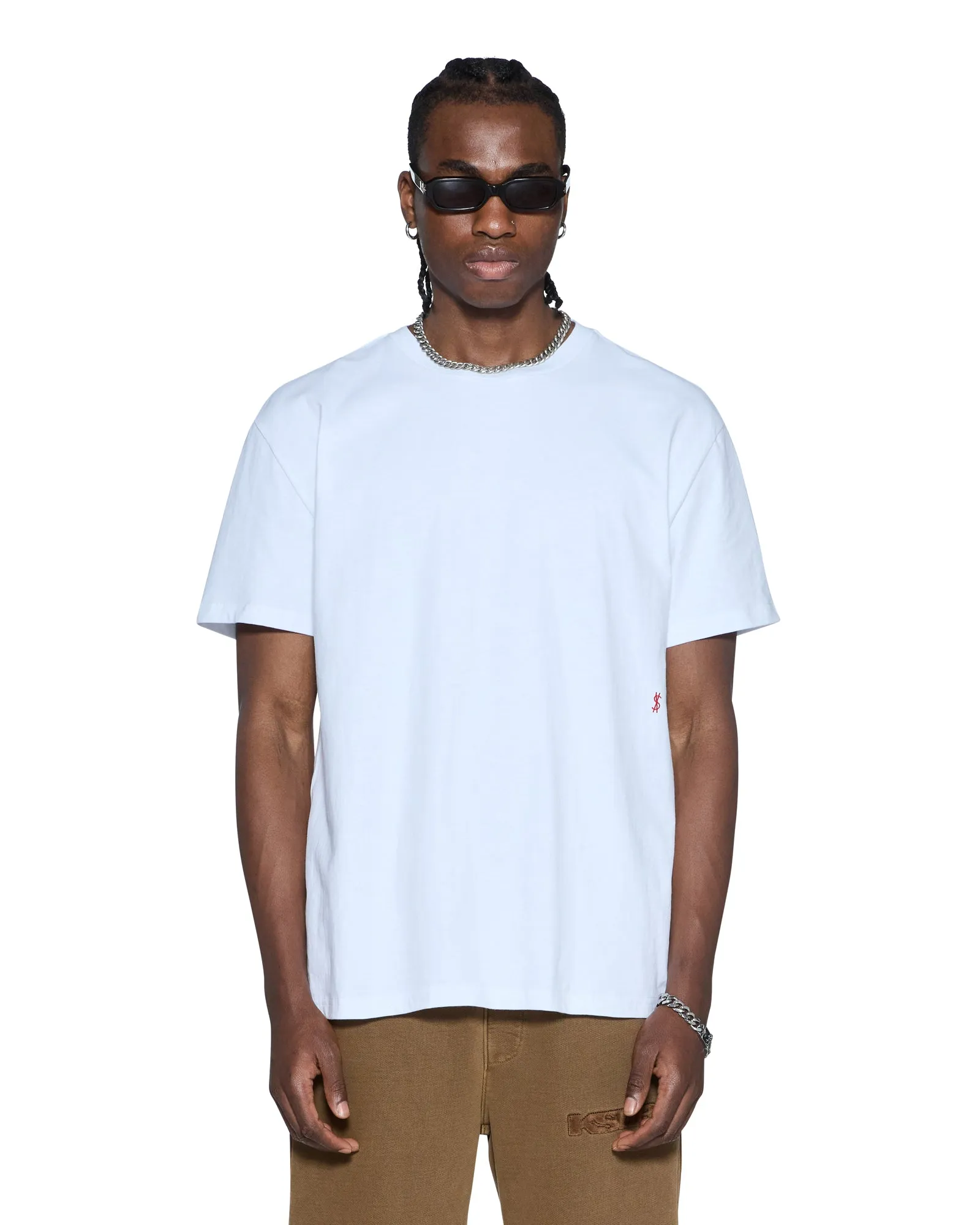 4X4 PAISE BIGGIE SS TEE WHITE RED sold by Ksubi product image thumbnail 3