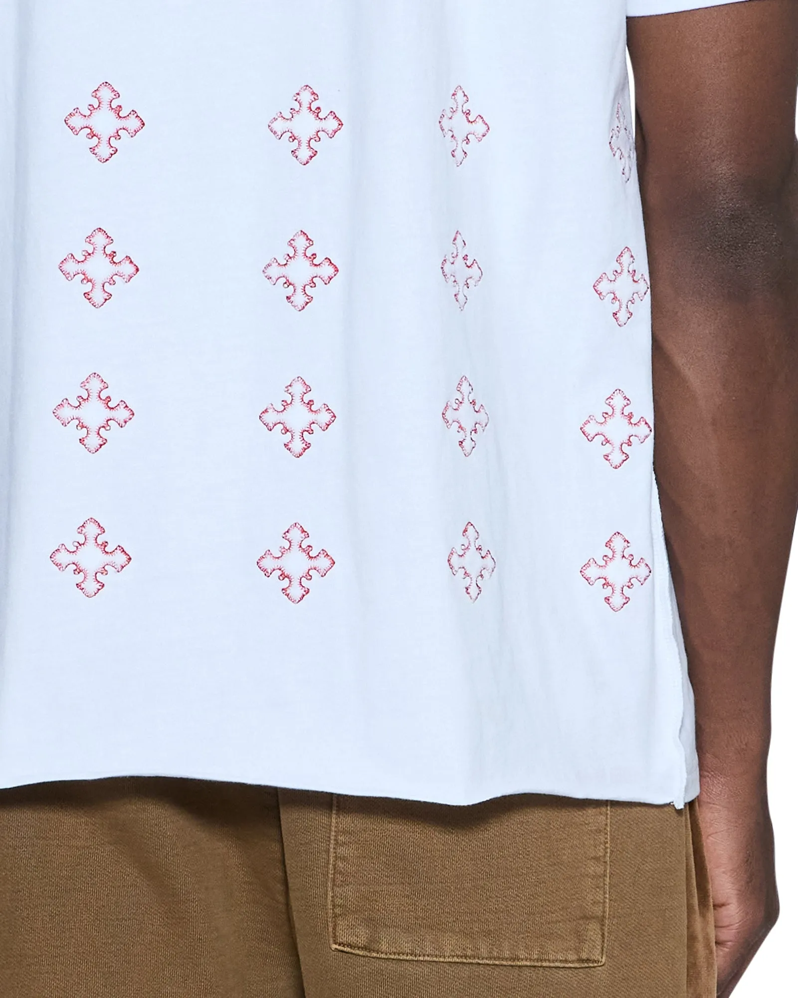 4X4 PAISE BIGGIE SS TEE WHITE RED sold by Ksubi product image thumbnail 4