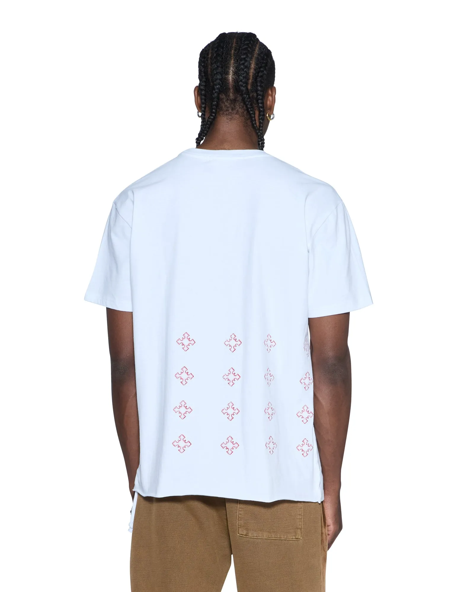 4X4 PAISE BIGGIE SS TEE WHITE RED sold by Ksubi