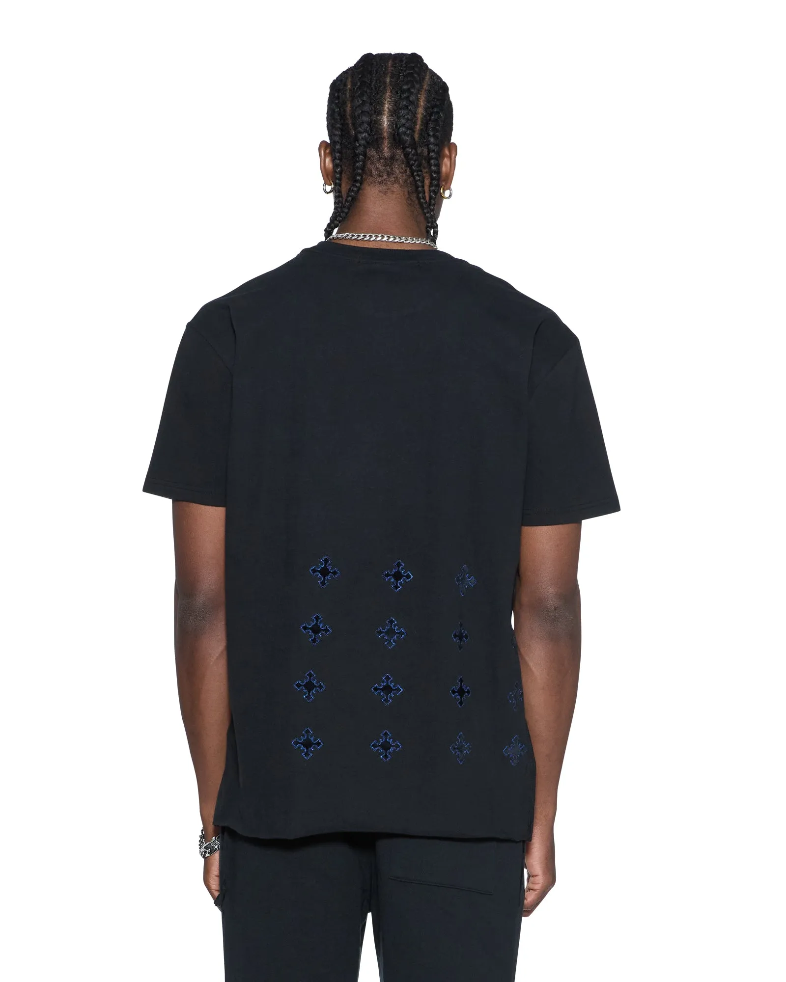 4X4 PAISE BIGGIE SS TEE COBALT BLACK sold by Ksubi