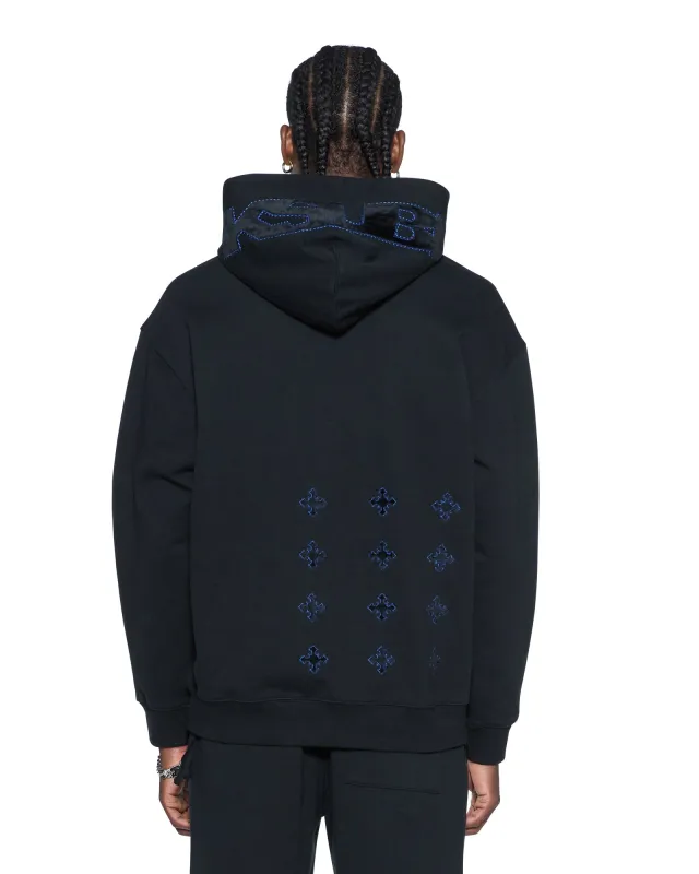 4X4 PAISE BIGGIE HOODIE COBALT BLACK made by Ksubi