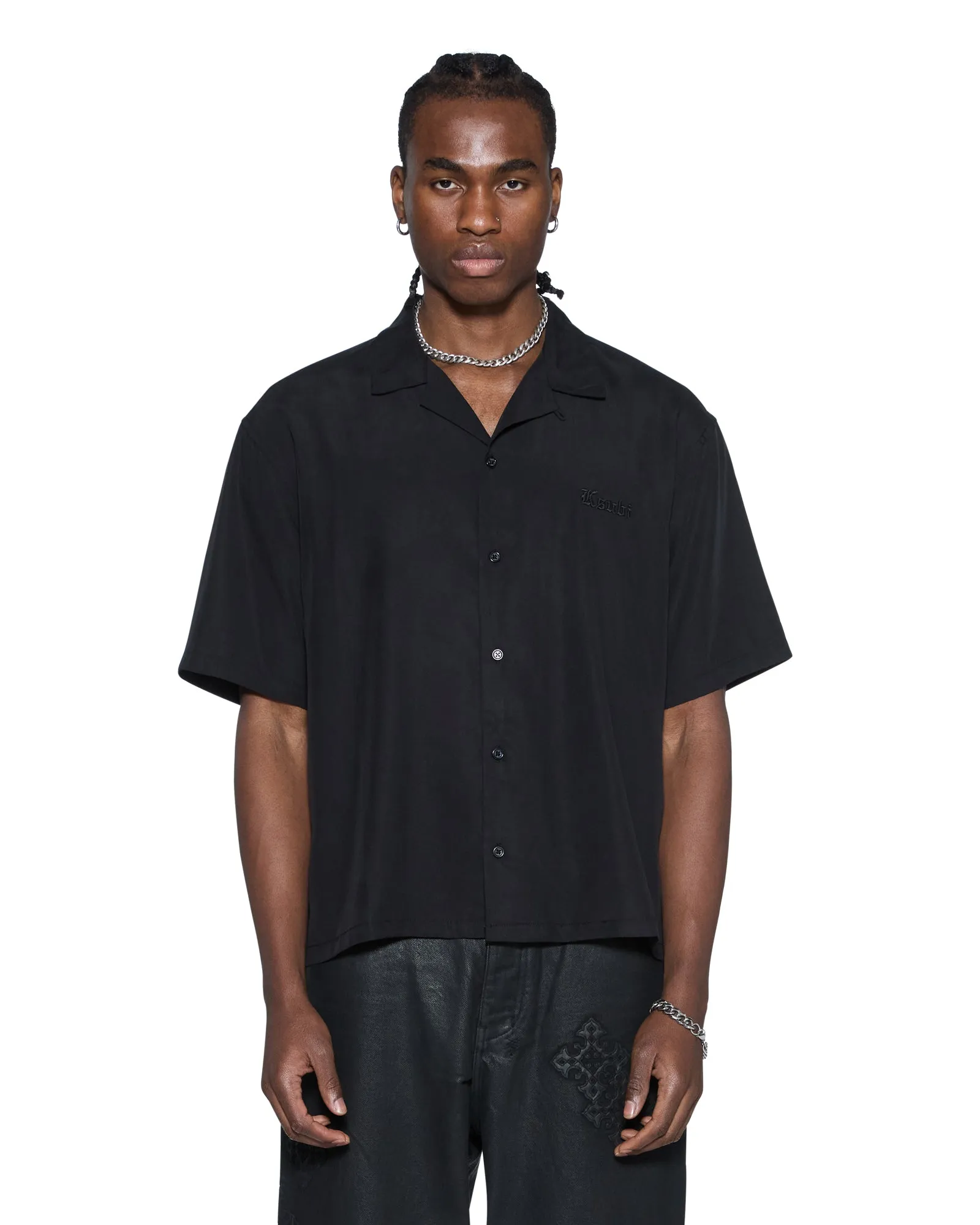 END DINER SS SHIRT SATIN BLACK sold by Ksubi product image thumbnail 3