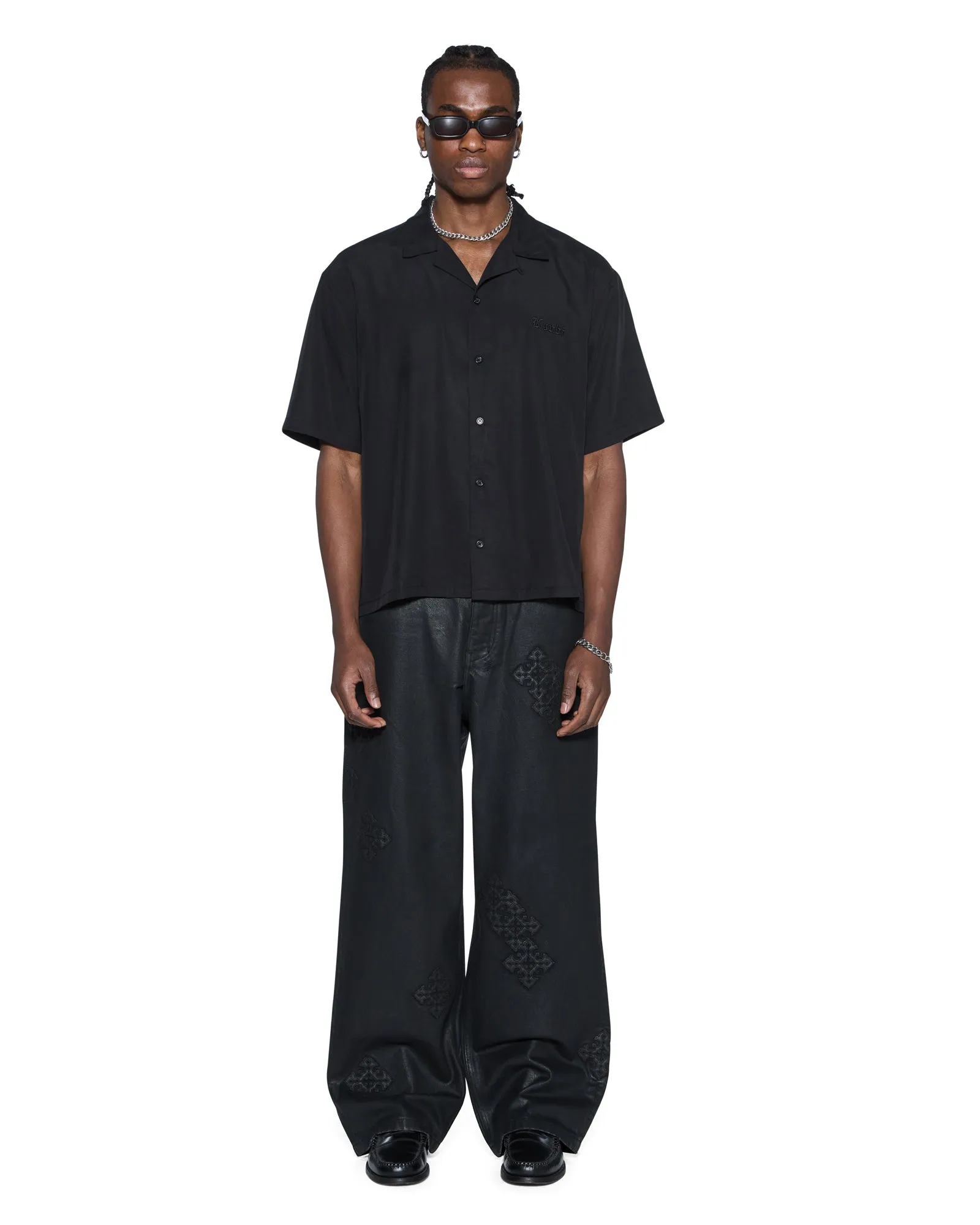 END DINER SS SHIRT SATIN BLACK sold by Ksubi product image thumbnail 2