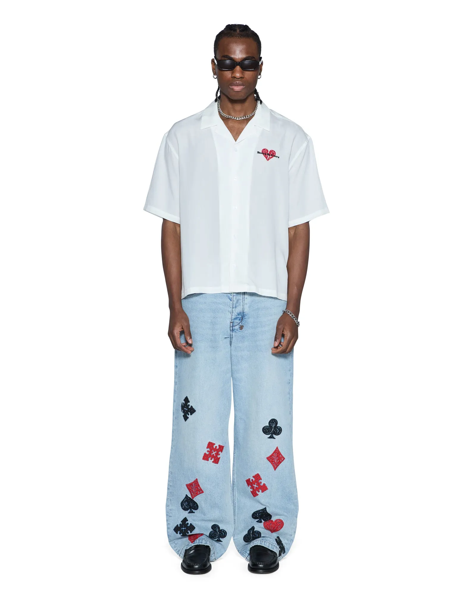 HBL DINER SS SHIRT SATIN WHITE sold by Ksubi product image thumbnail 3
