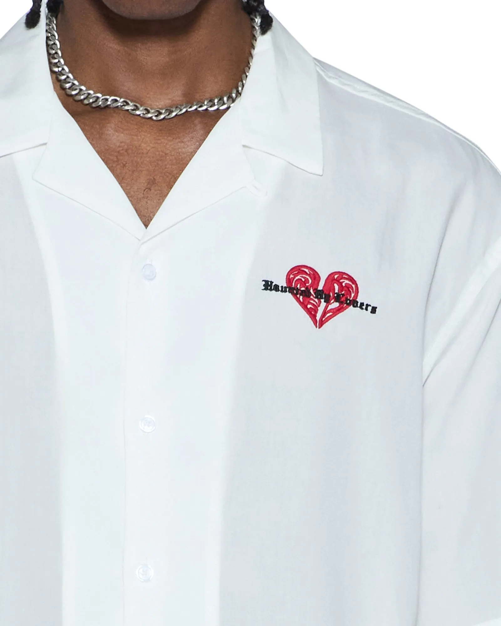 HBL DINER SS SHIRT SATIN WHITE sold by Ksubi product image thumbnail 4