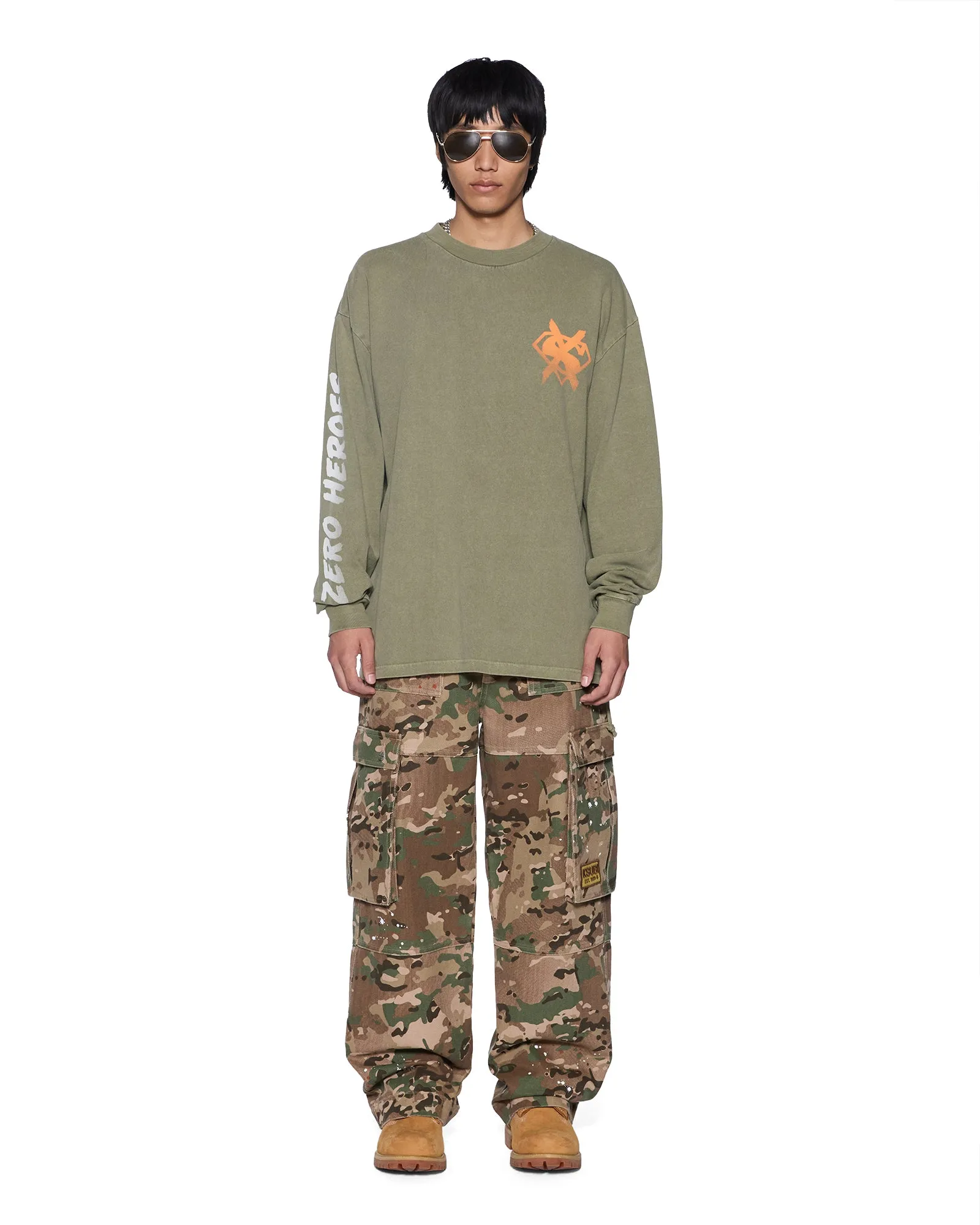 ZERO HEROES LS TEE MILITANT sold by Ksubi product image thumbnail 3