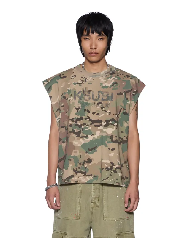 STATE EKCESS CUT OFF WOODLAND made by Ksubi
