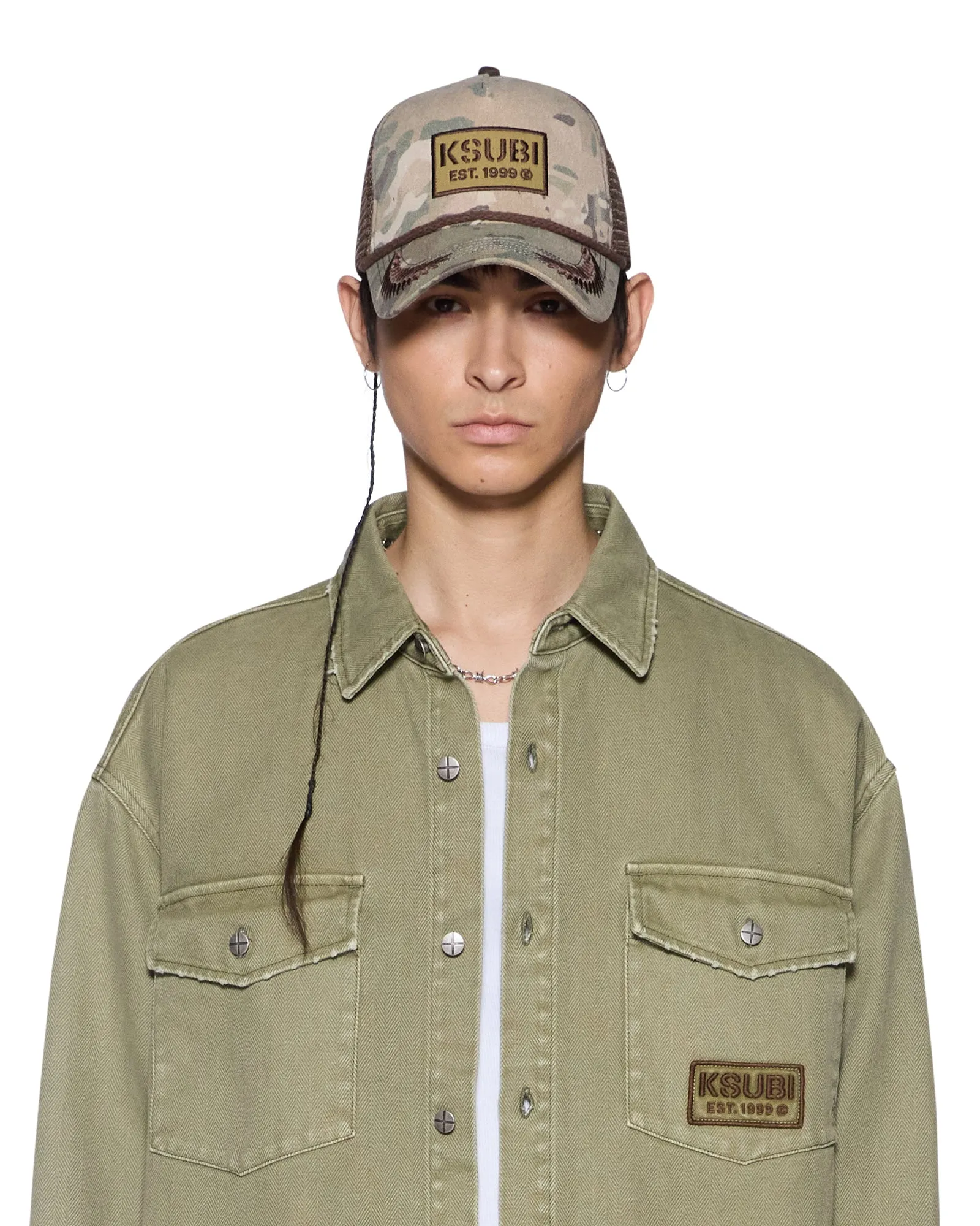 LANLEY LS SHIRT MILITANT sold by Ksubi product image thumbnail 3